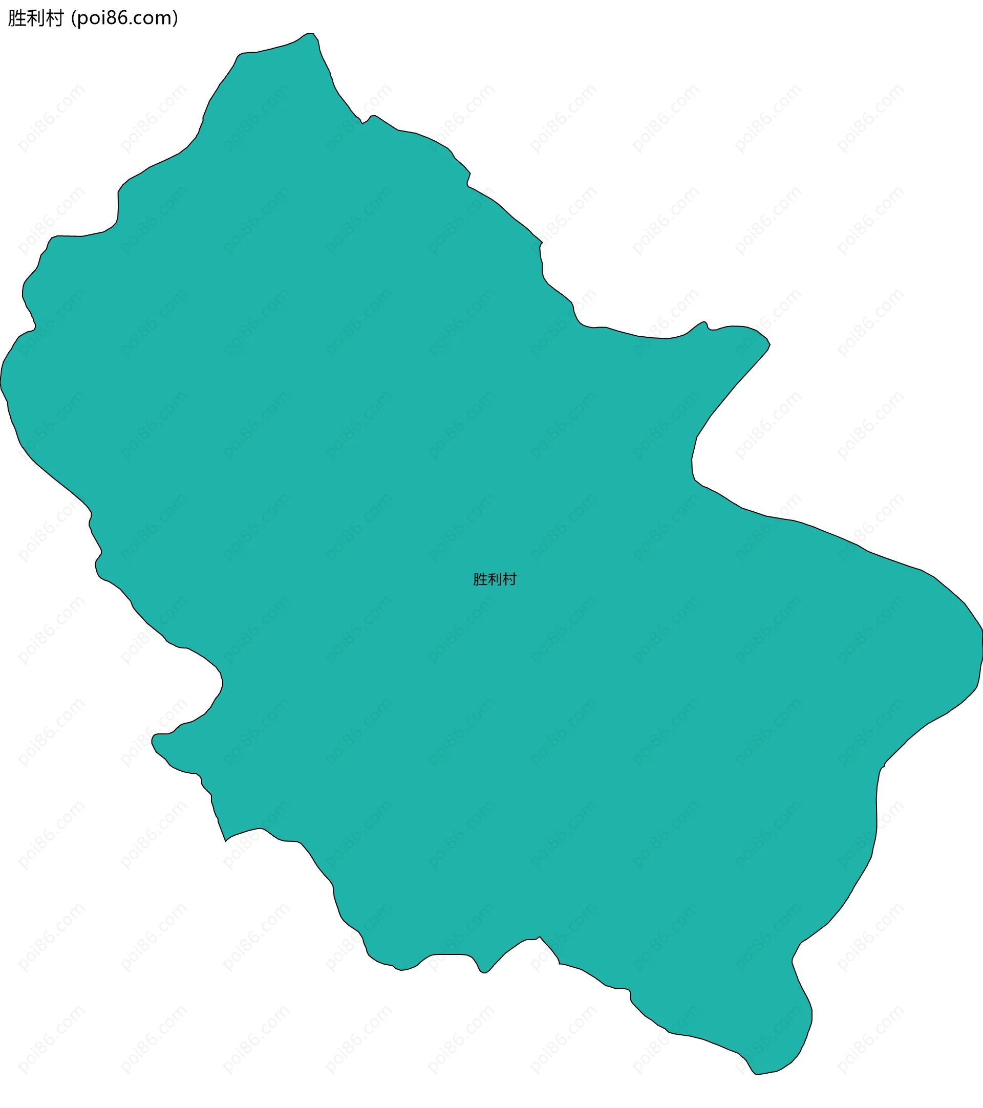 胜利村边界地图