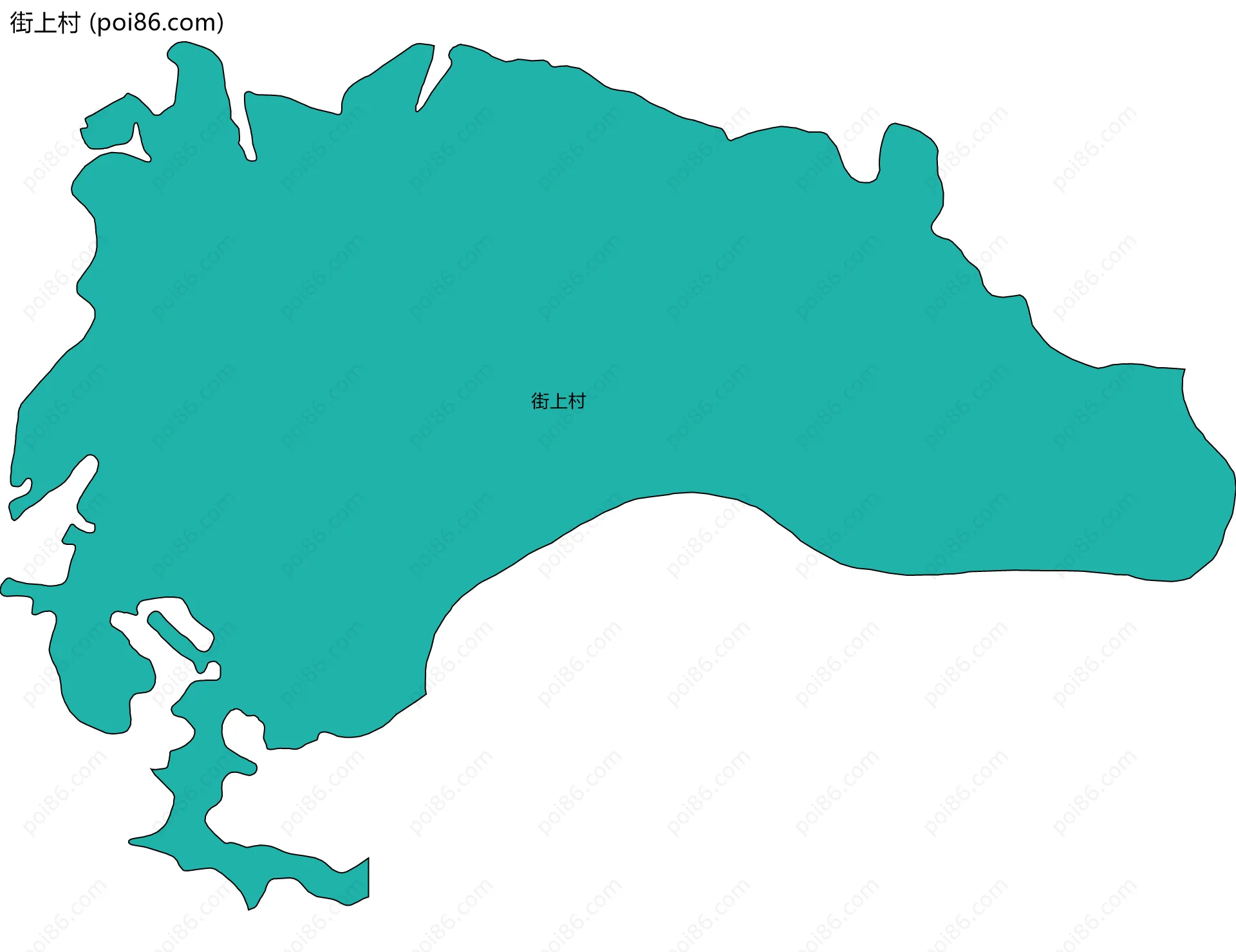 街上村边界地图