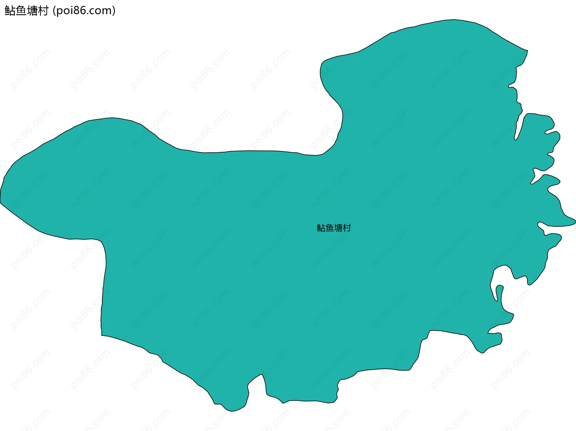 鲇鱼塘村边界地图