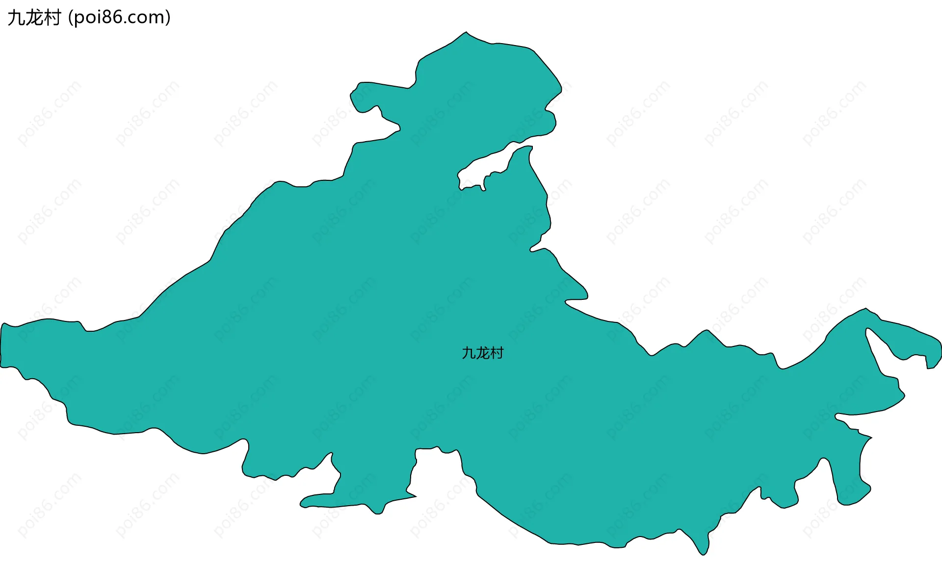 九龙村边界地图