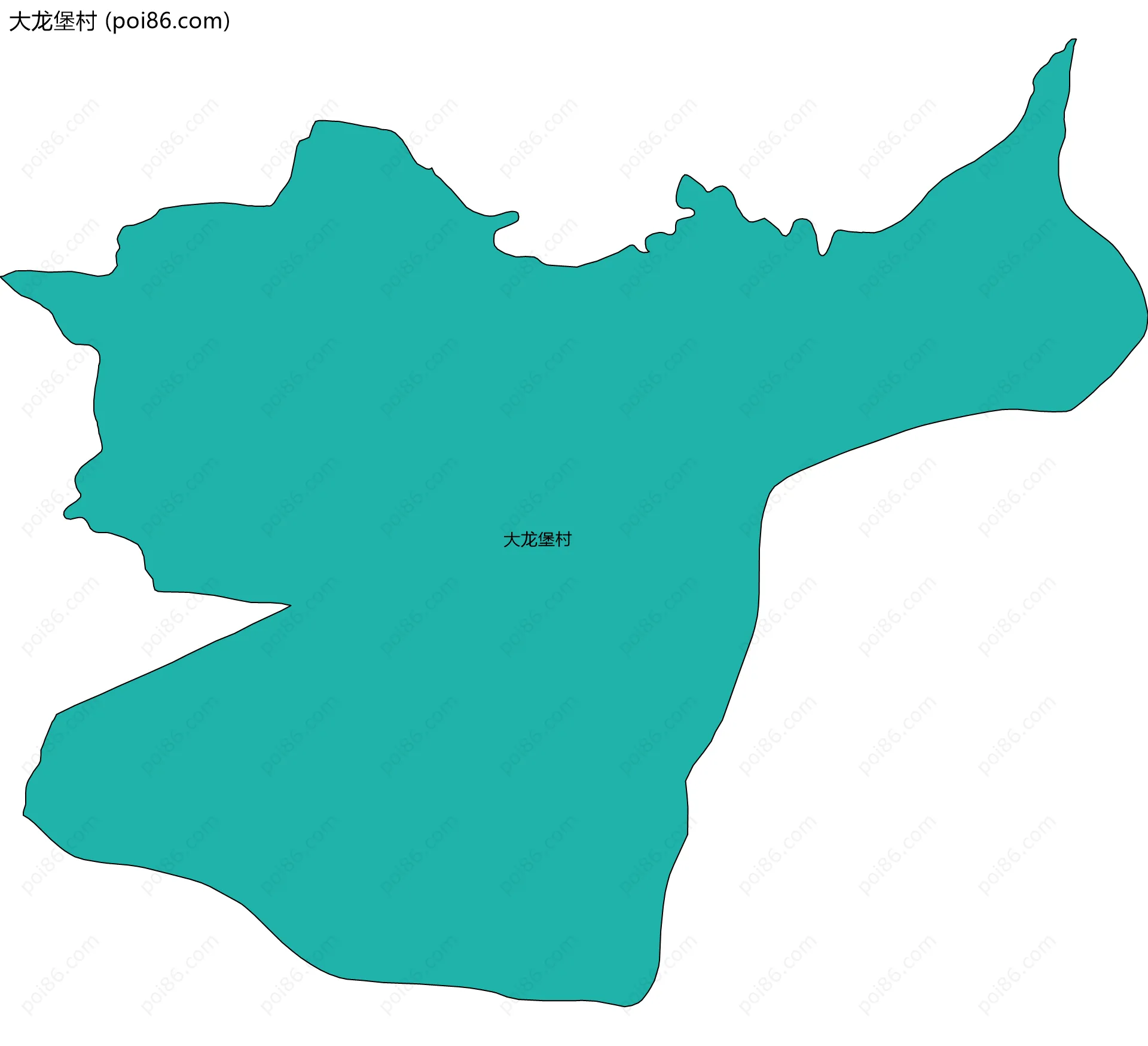 大龙堡村边界地图