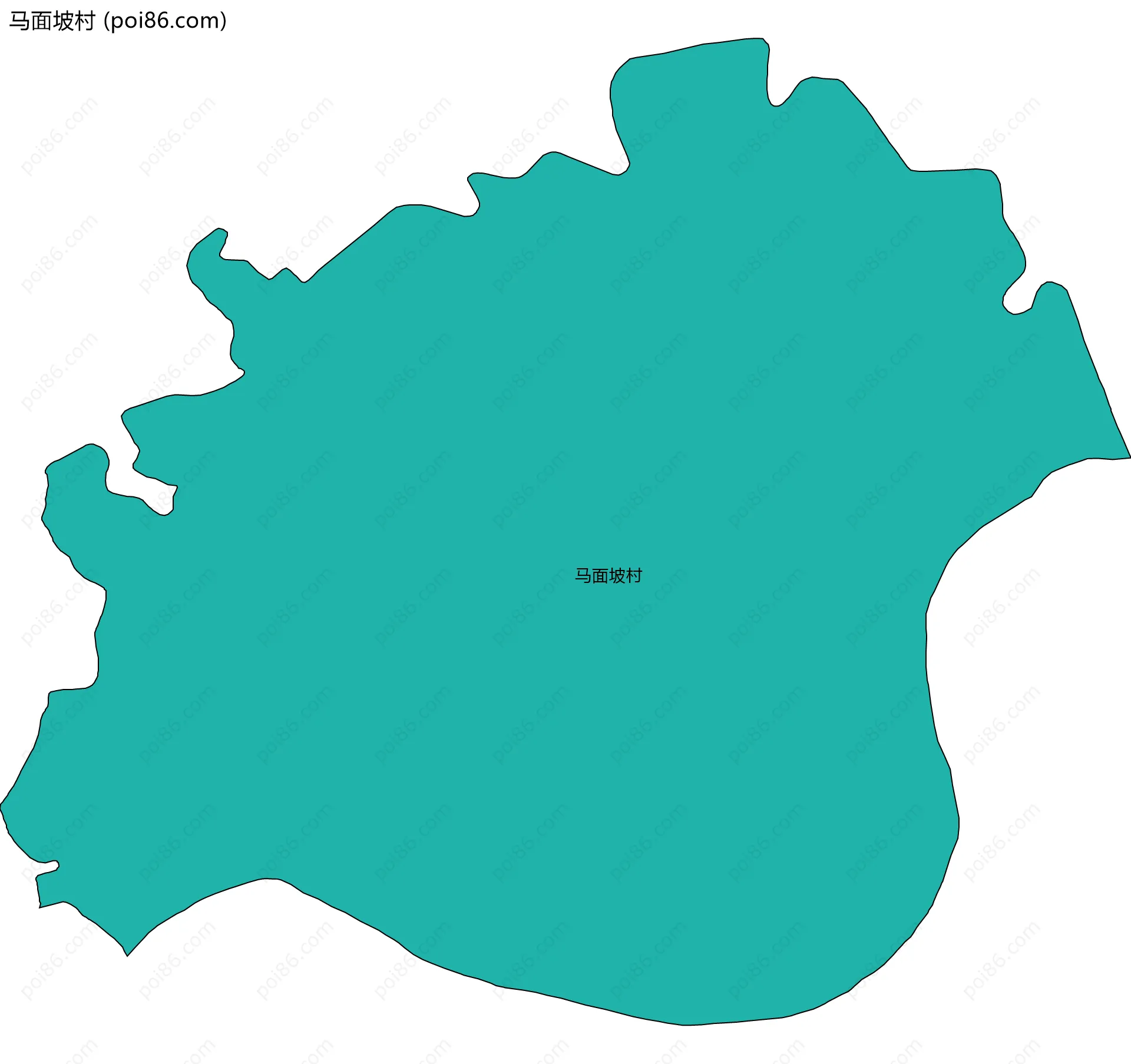 马面坡村边界地图
