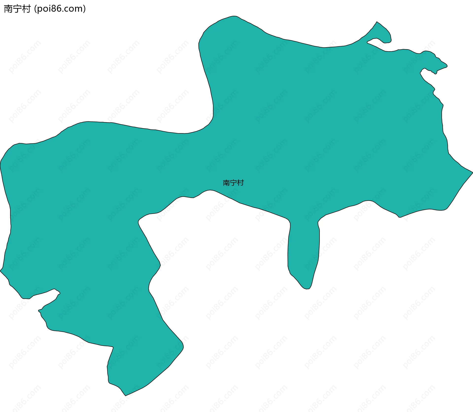 南宁村边界地图