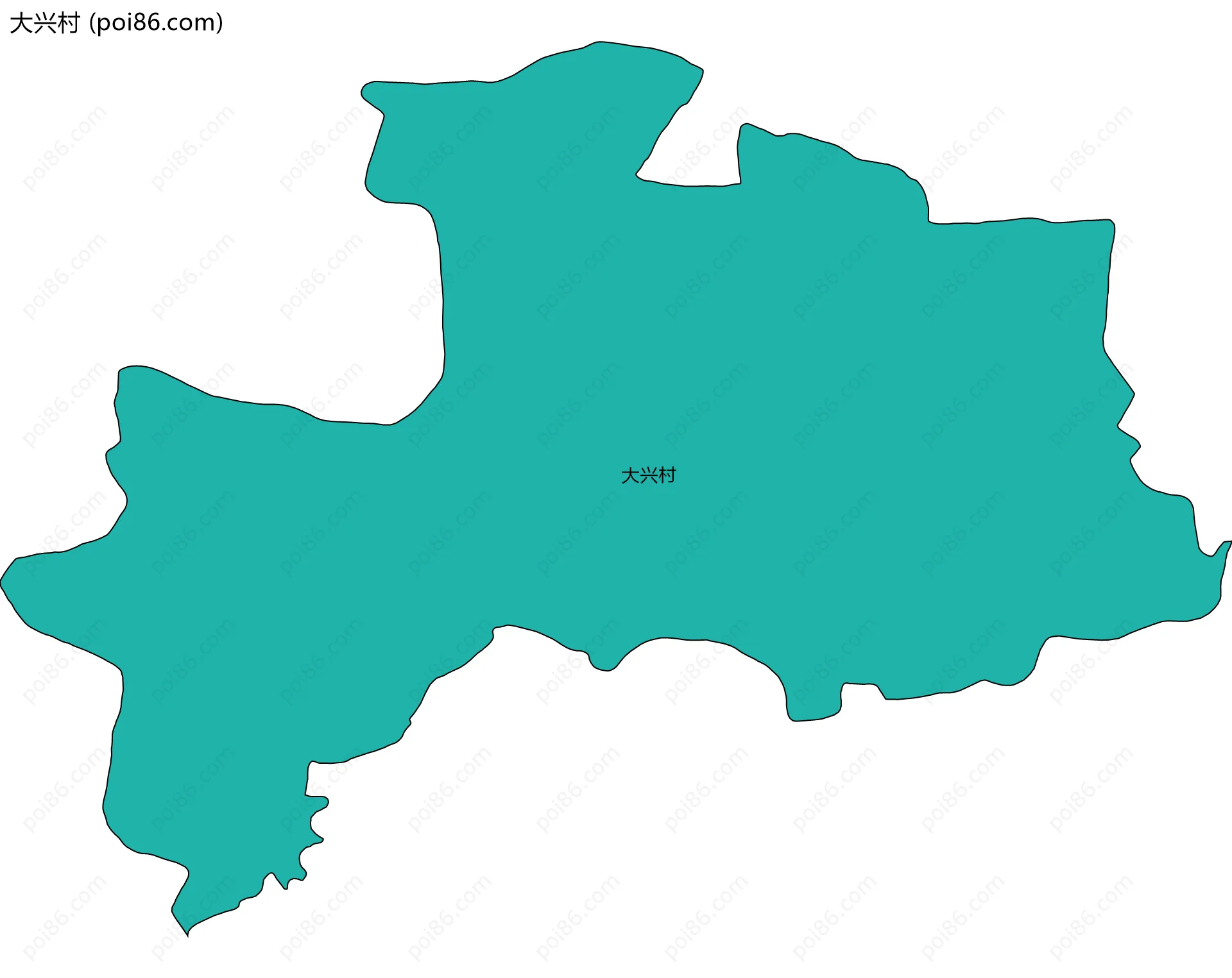 大兴村边界地图