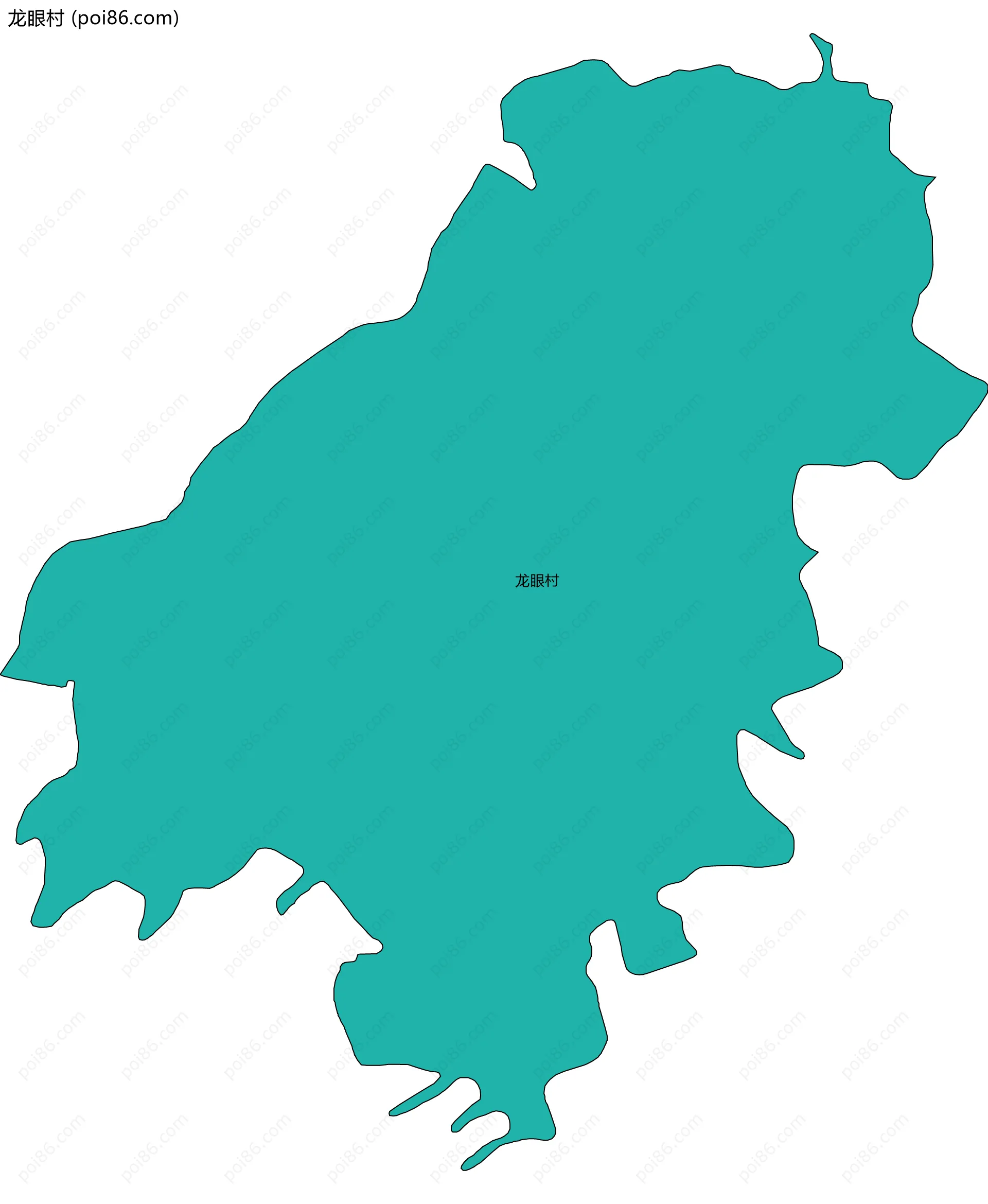 龙眼村边界地图