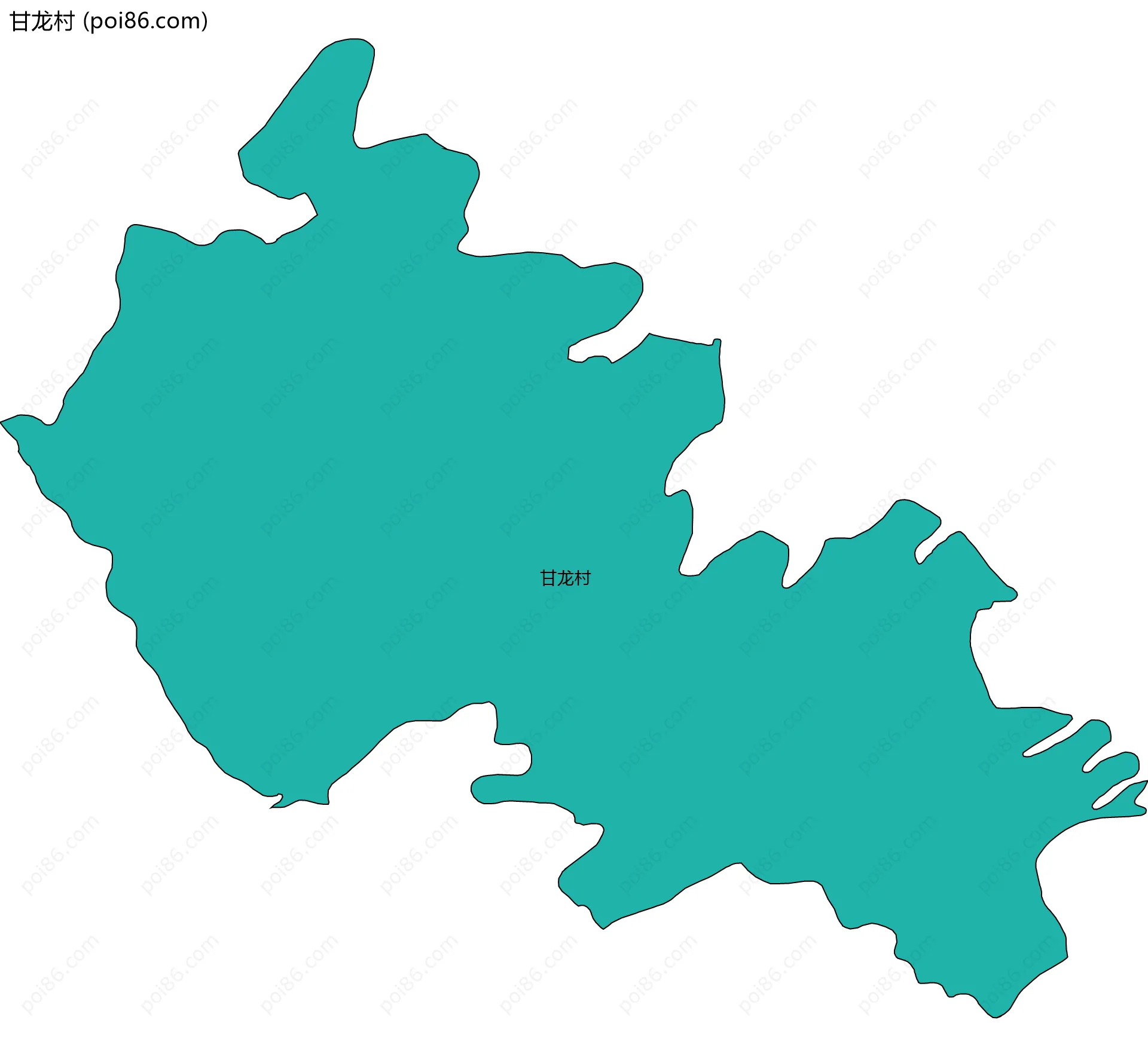 甘龙村边界地图