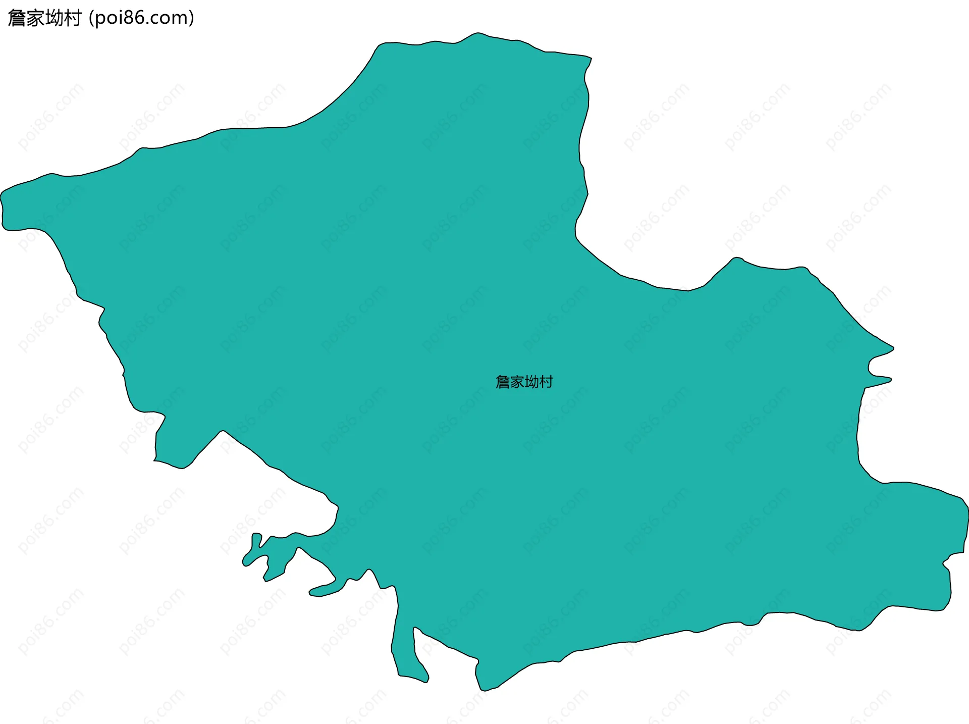 詹家坳村边界地图