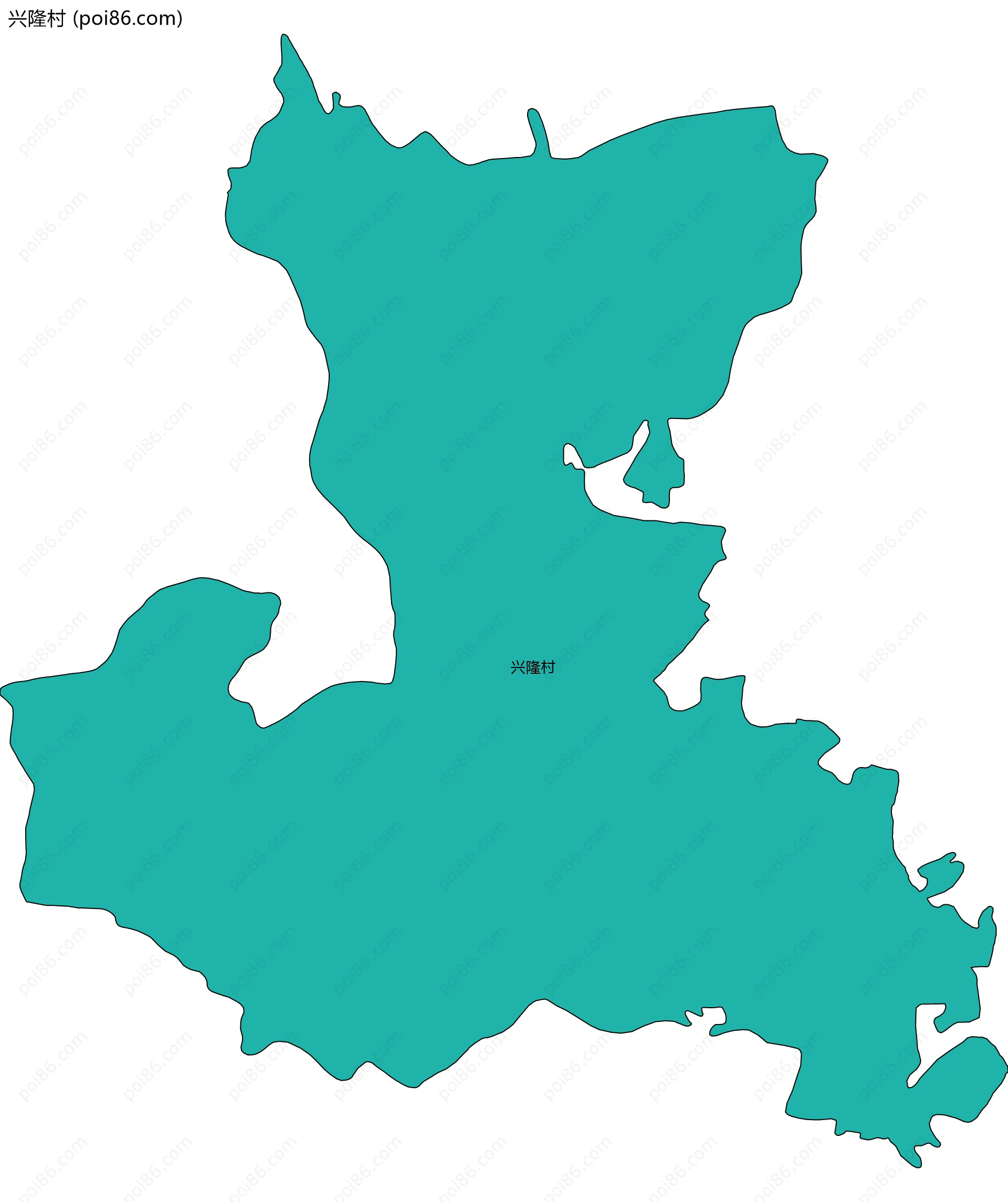 兴隆村边界地图