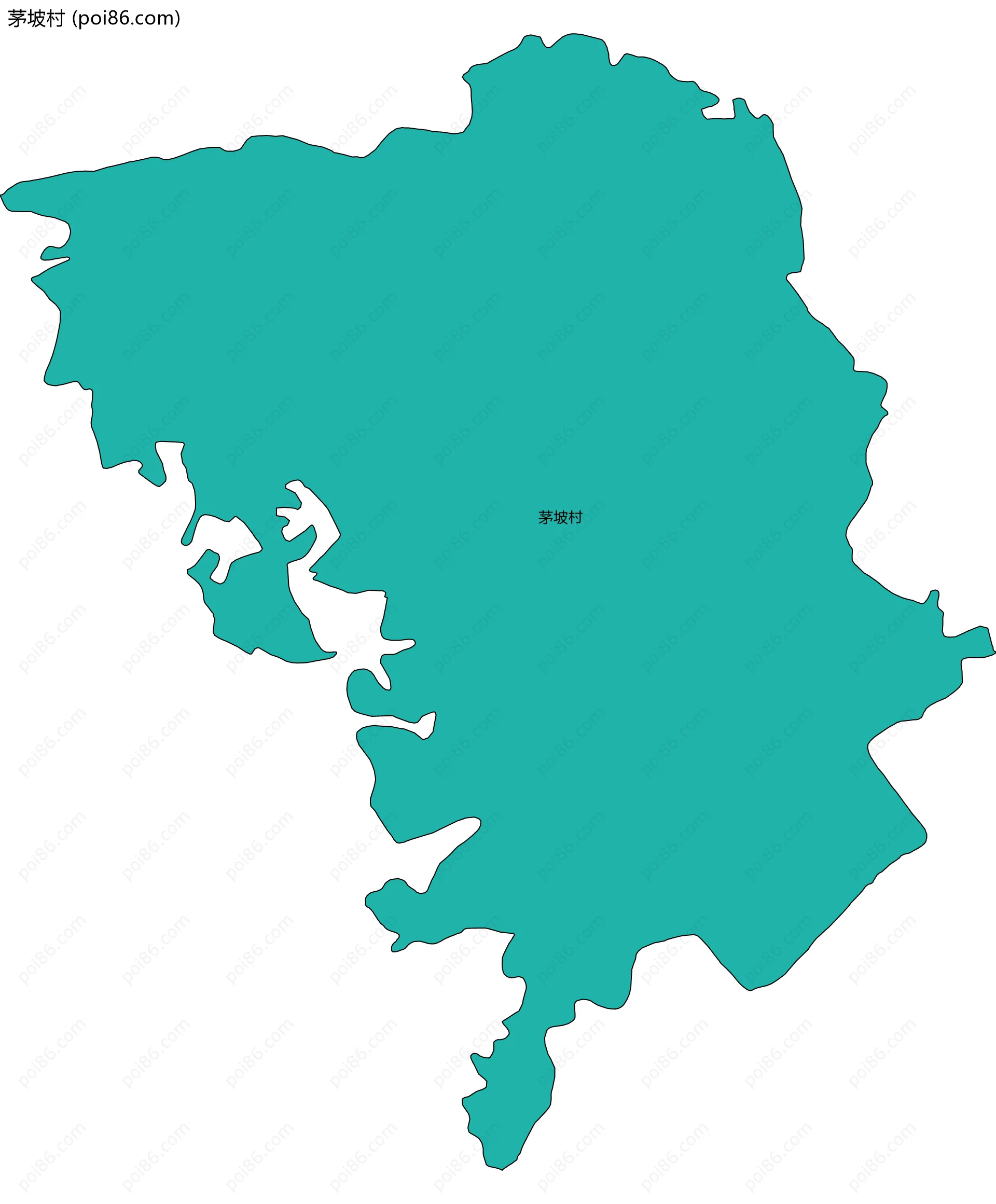 茅坡村边界地图