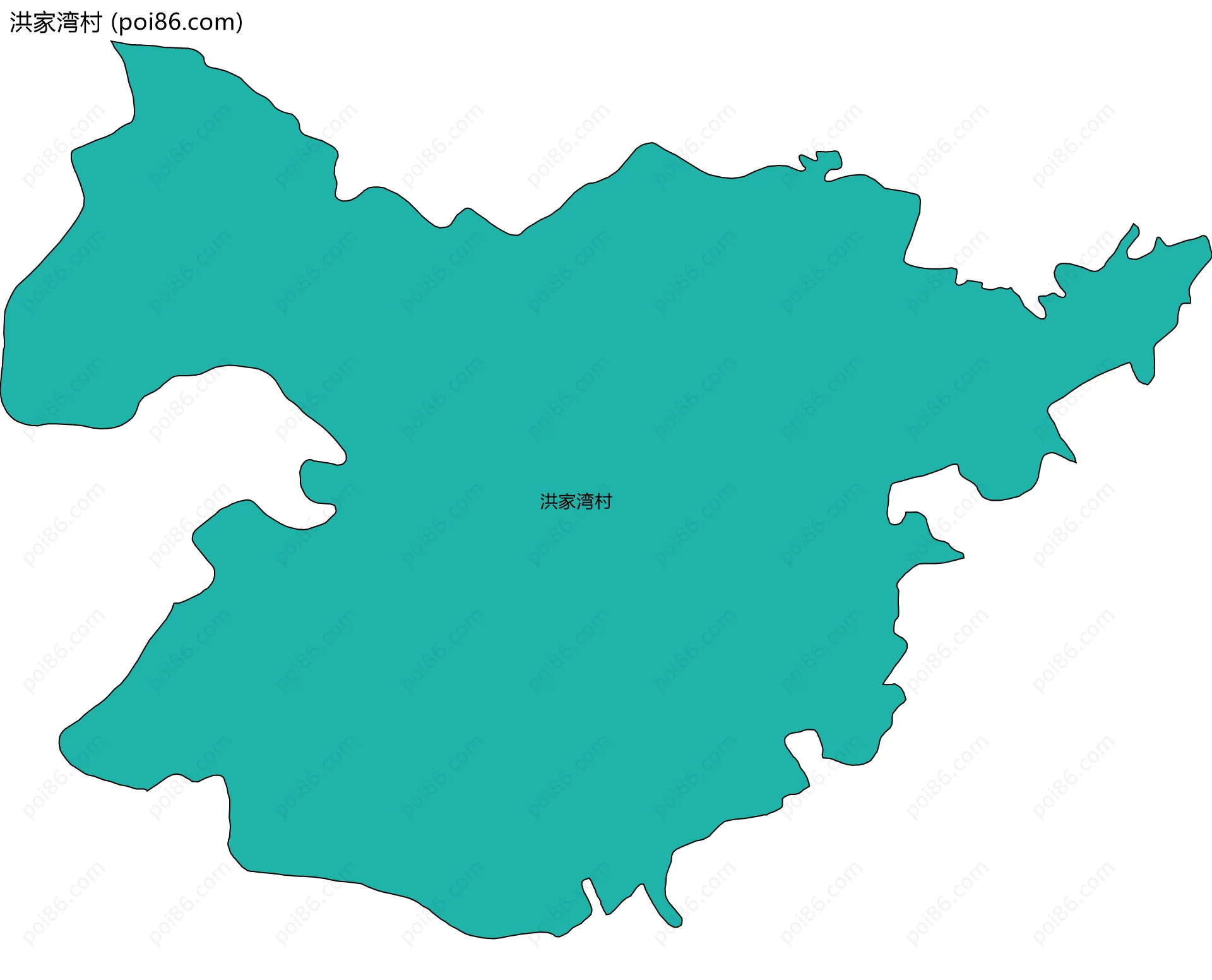 洪家湾村边界地图