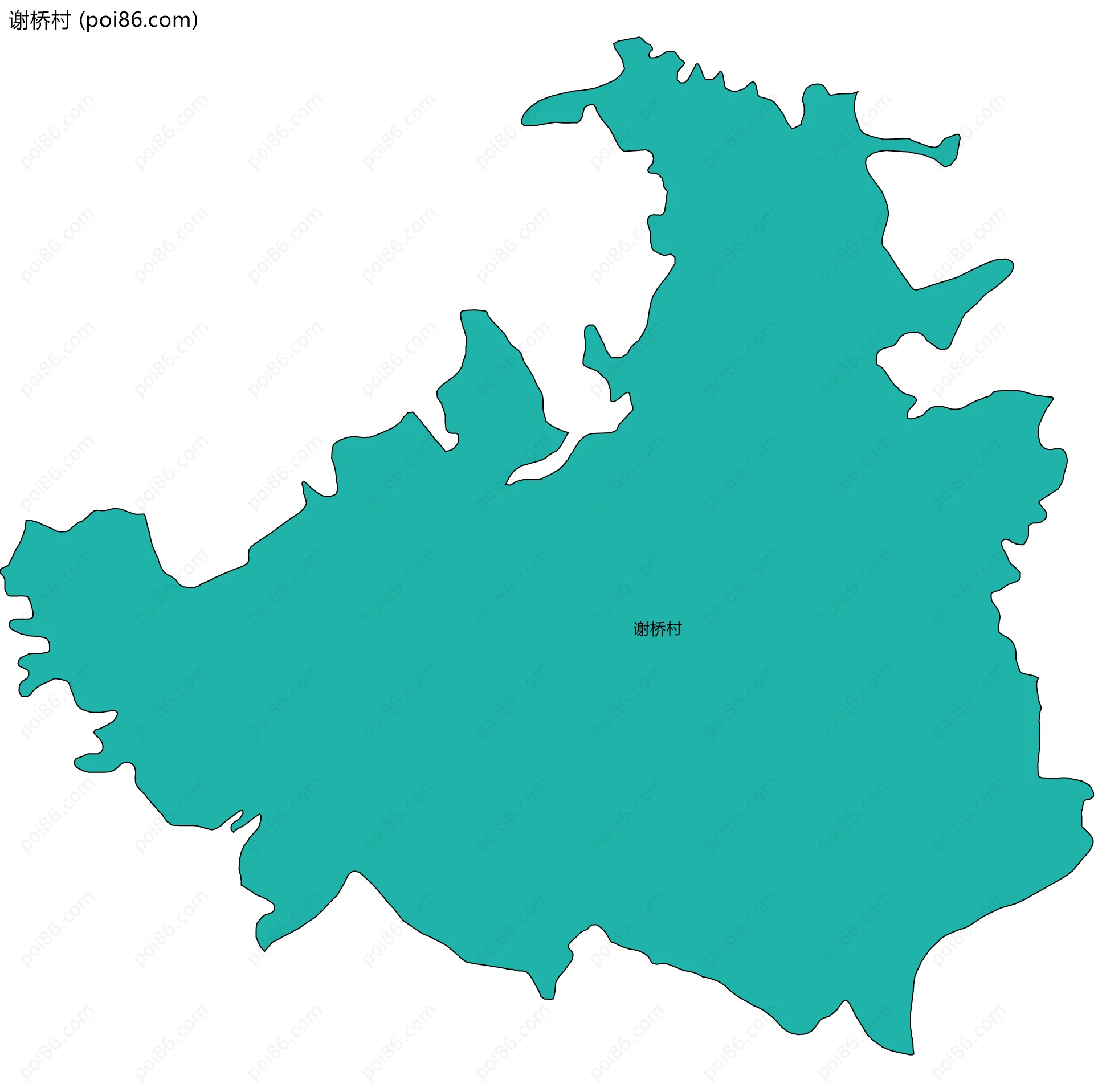 谢桥村边界地图