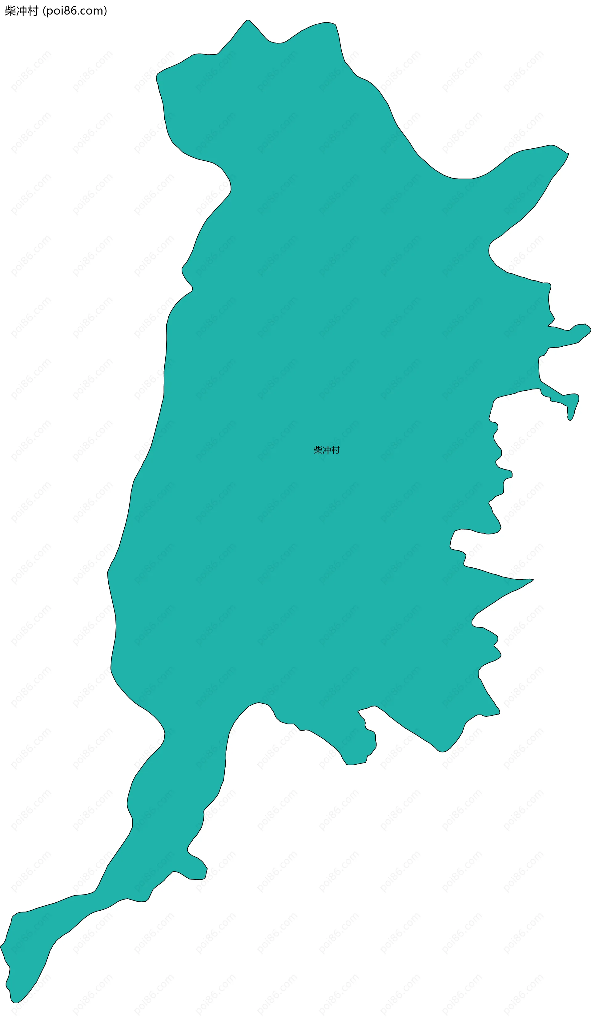 柴冲村边界地图