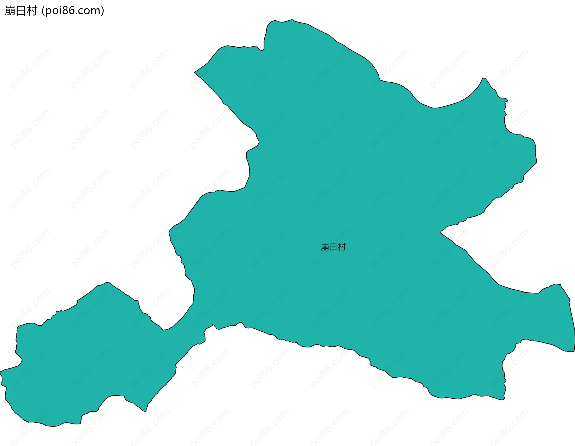 崩日村边界地图