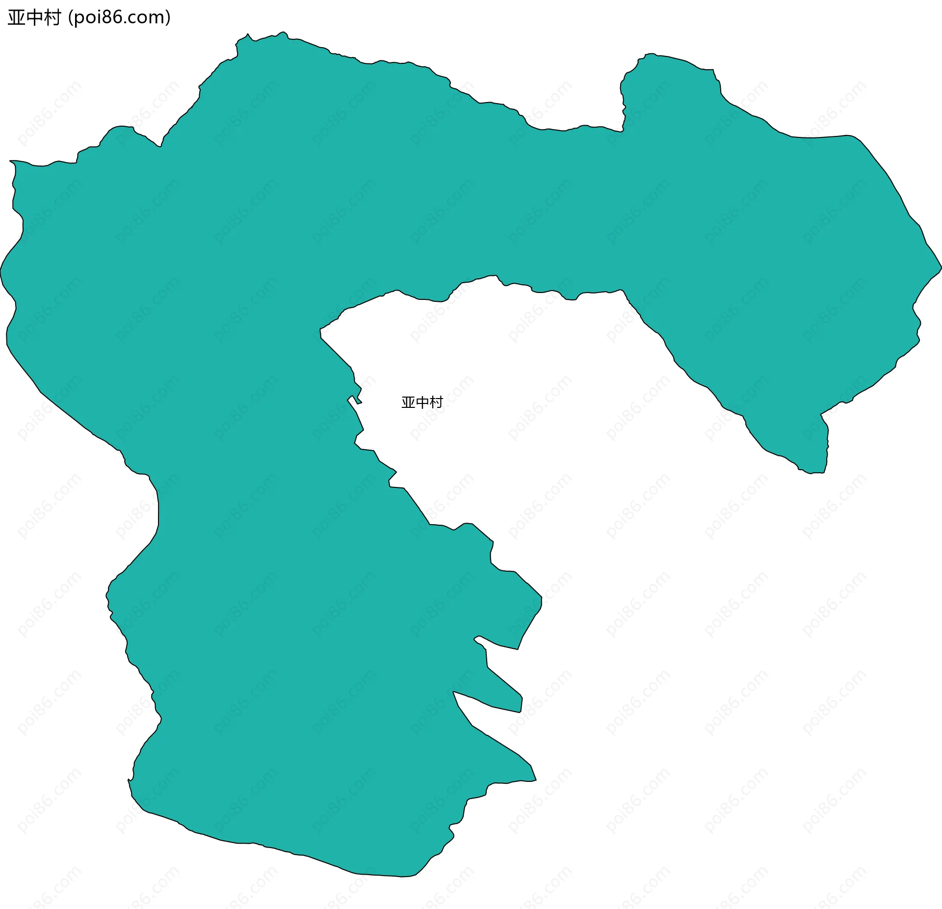 亚中村边界地图