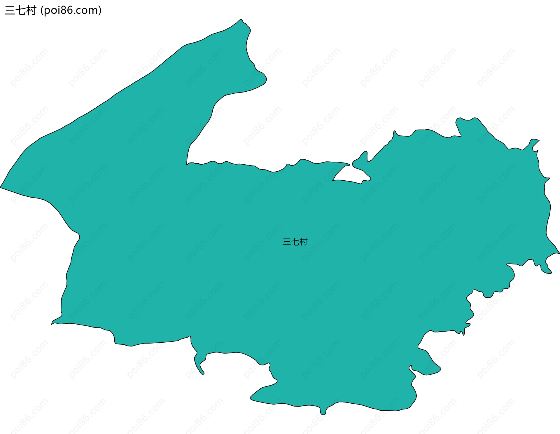 三七村边界地图