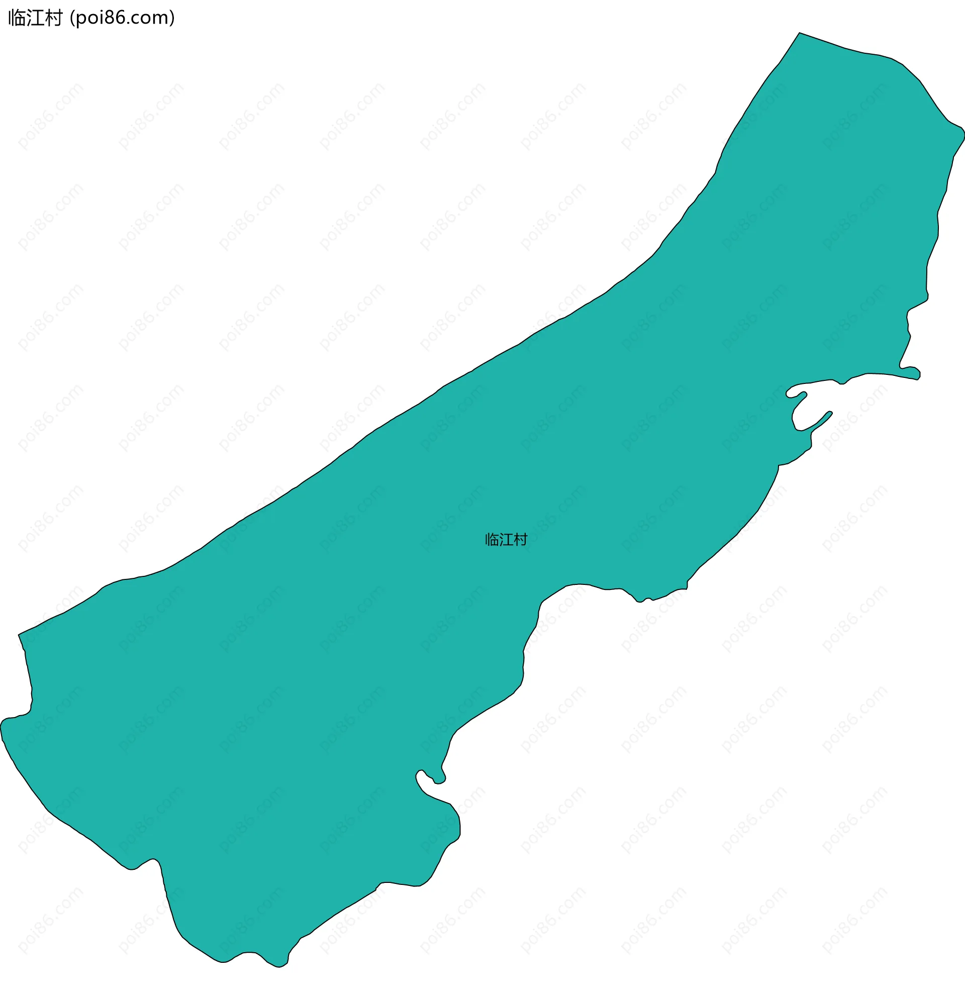 临江村边界地图