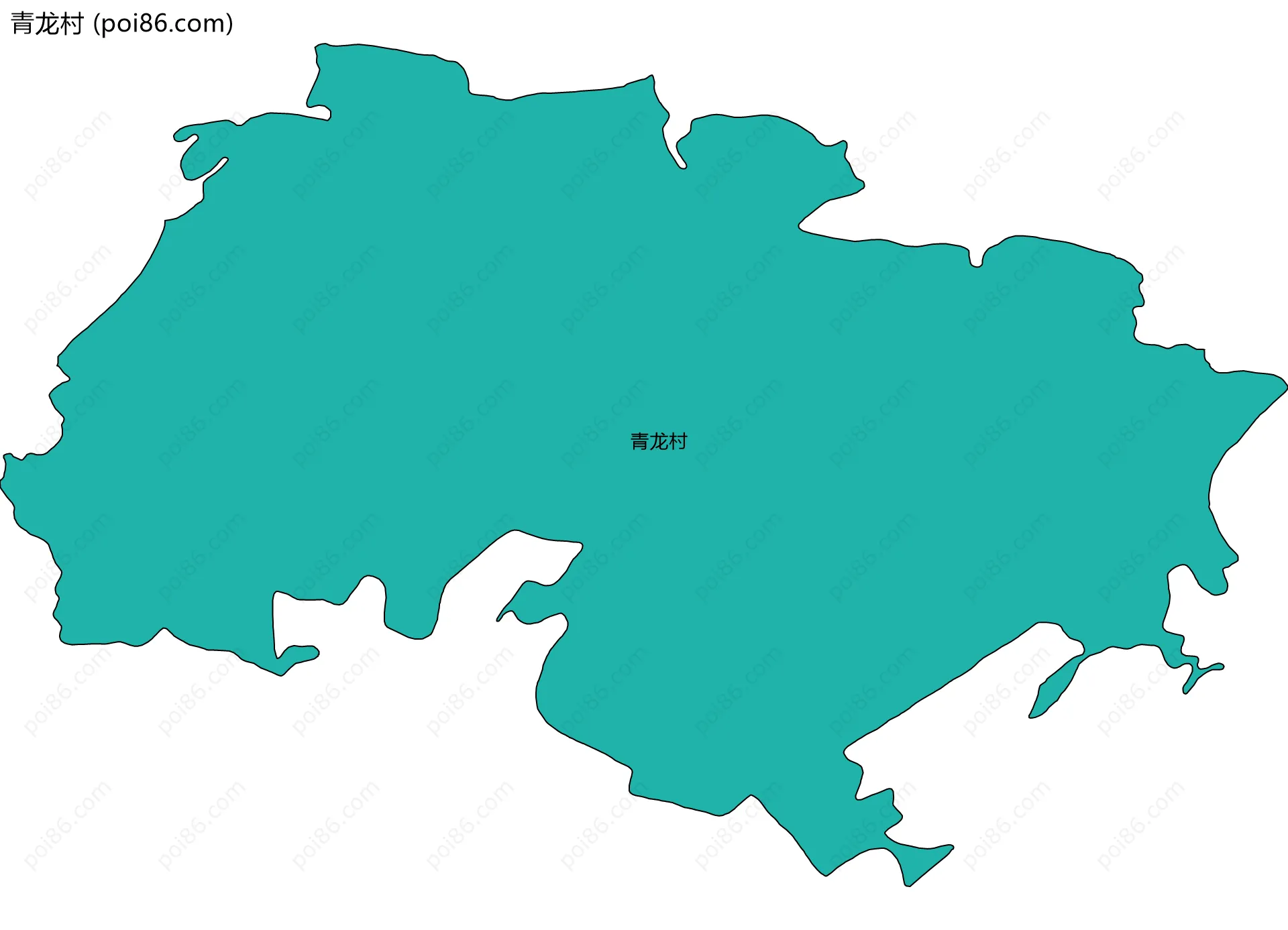青龙村边界地图