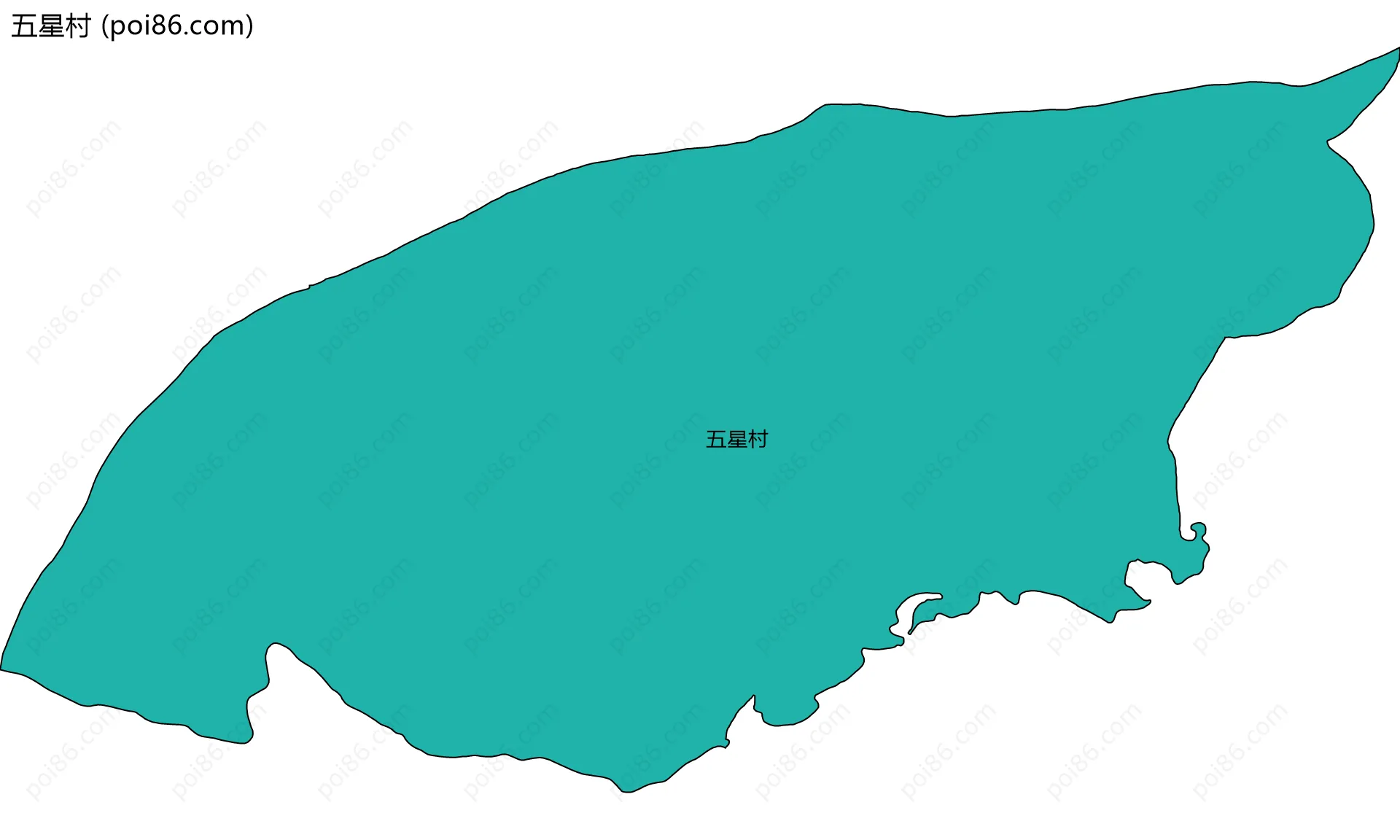 五星村边界地图