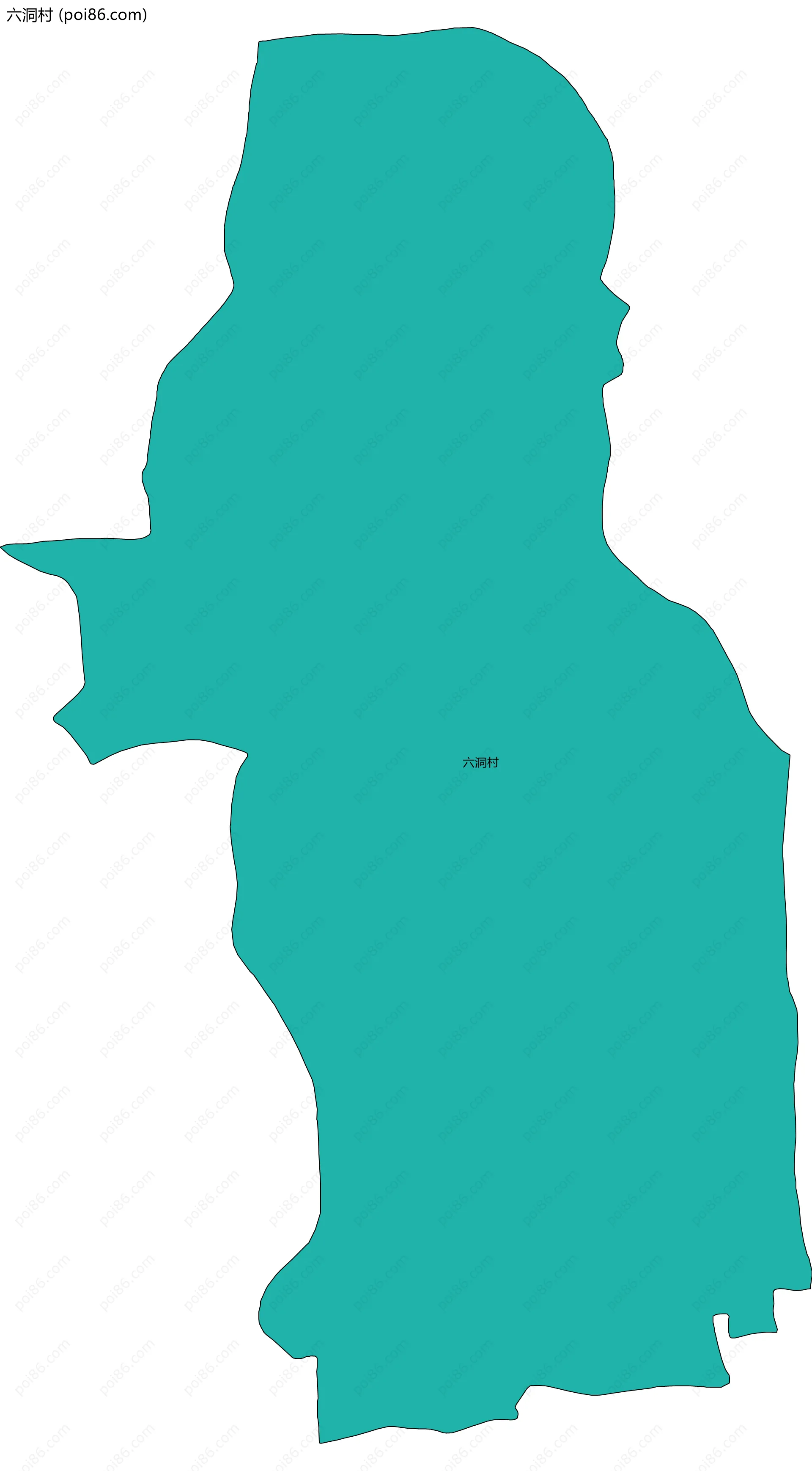 六洞村边界地图