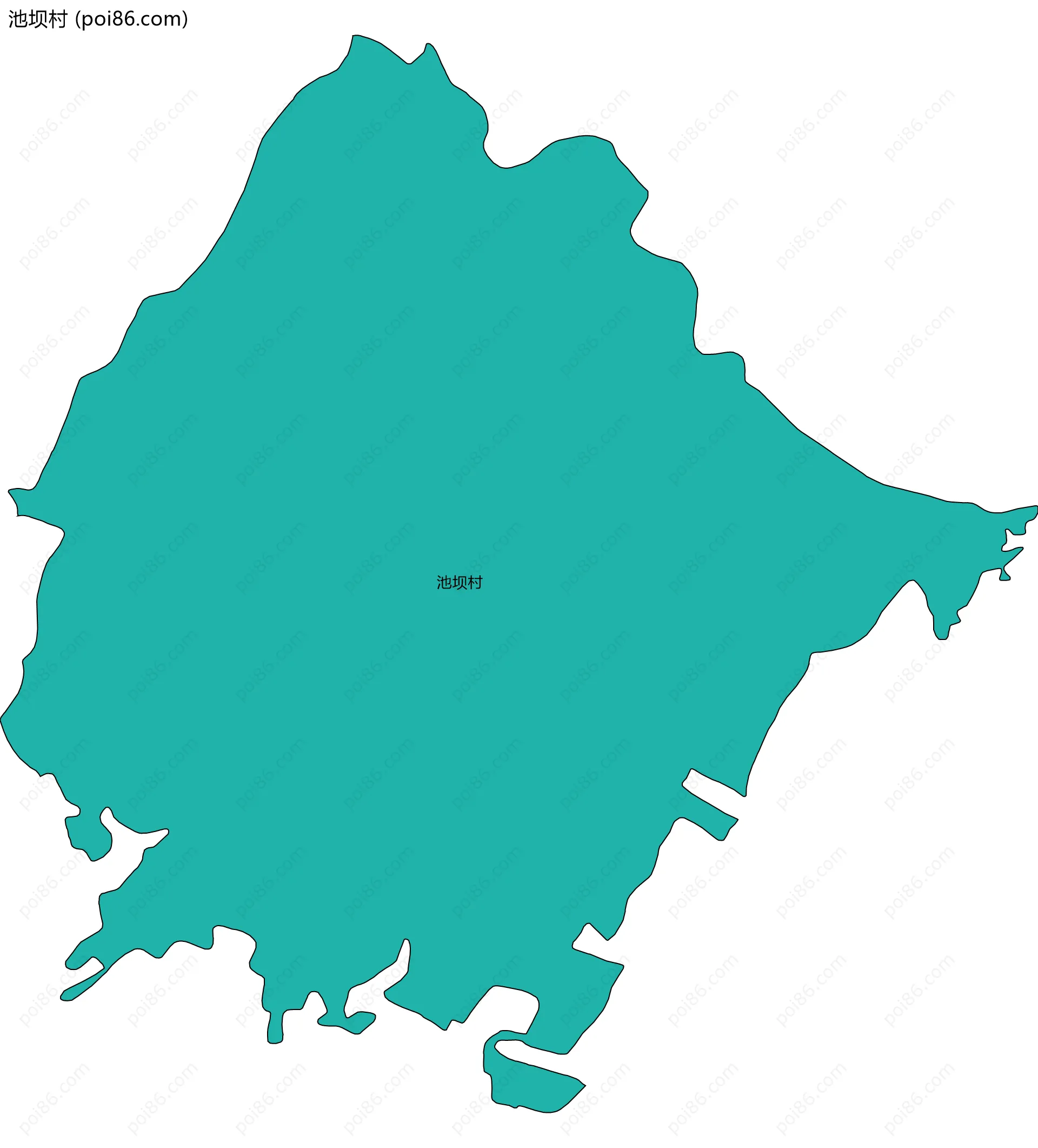 池坝村边界地图