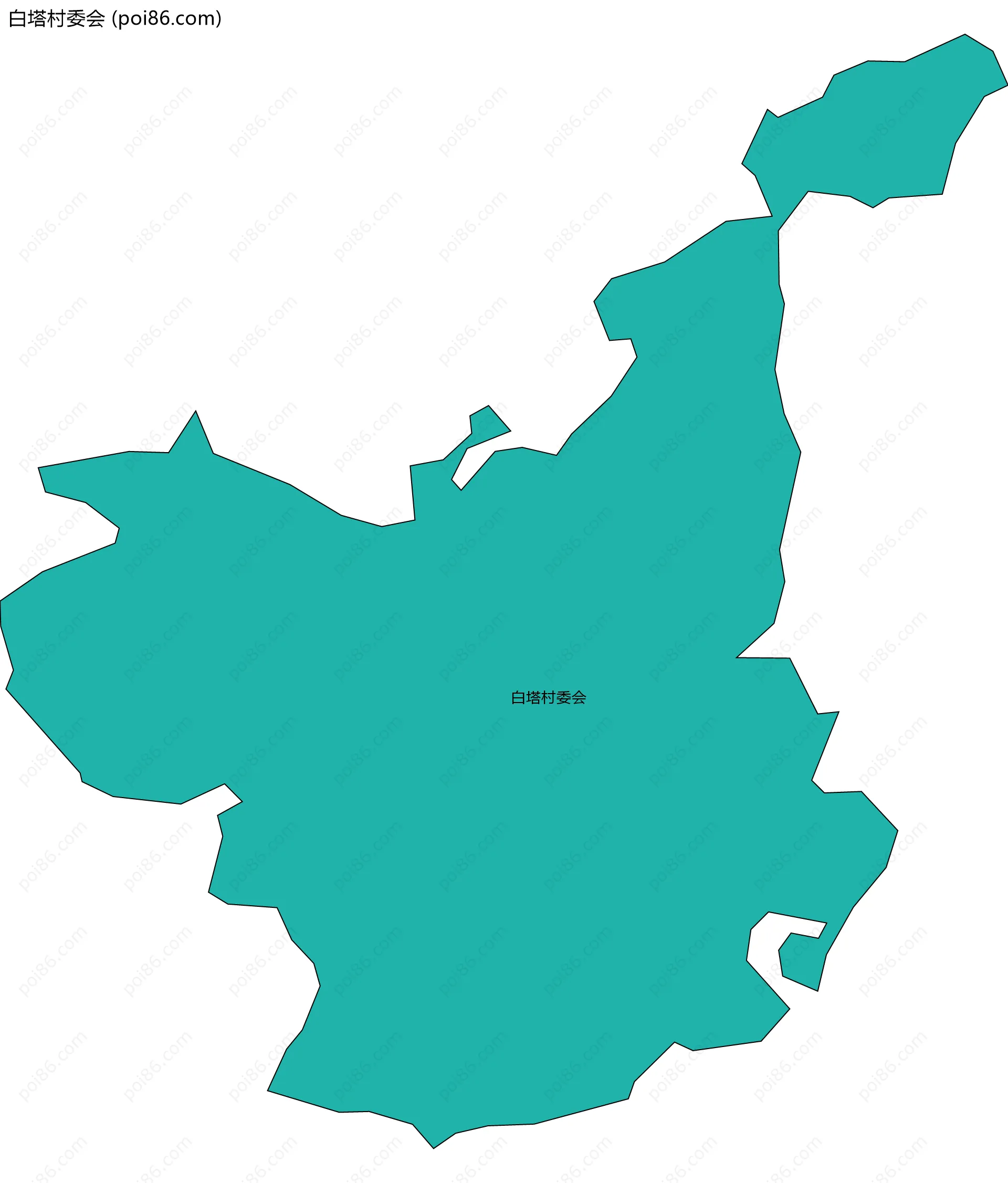 白塔村委会边界地图