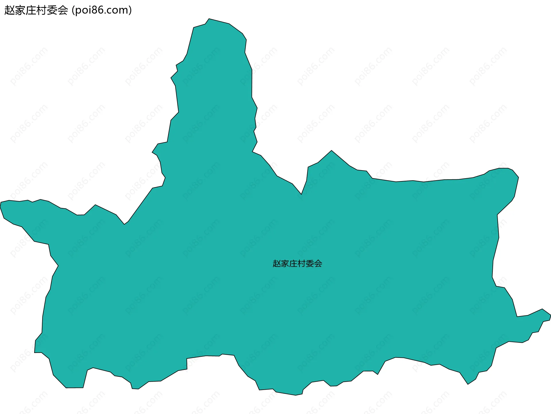 赵家庄村委会边界地图