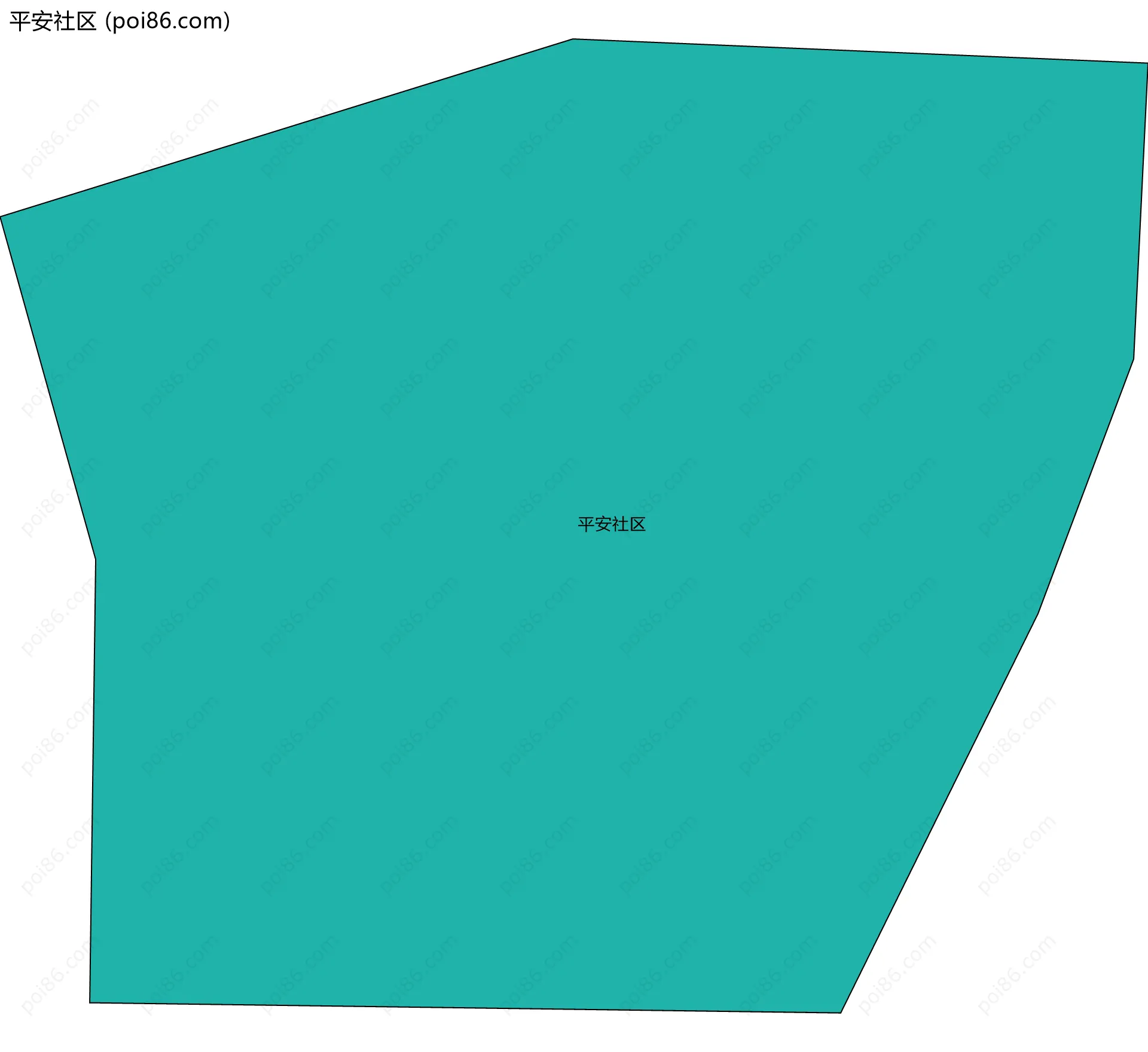 平安社区边界地图