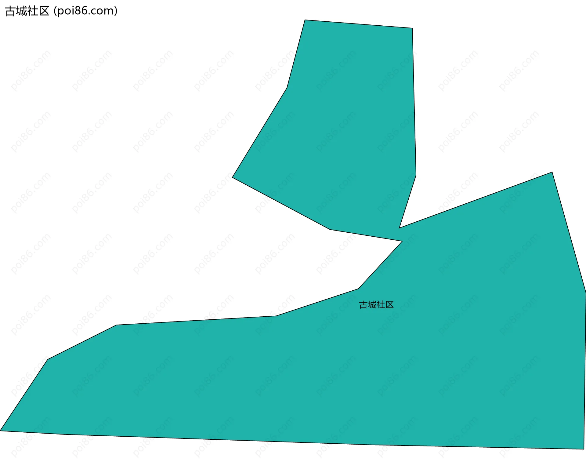 古城社区边界地图