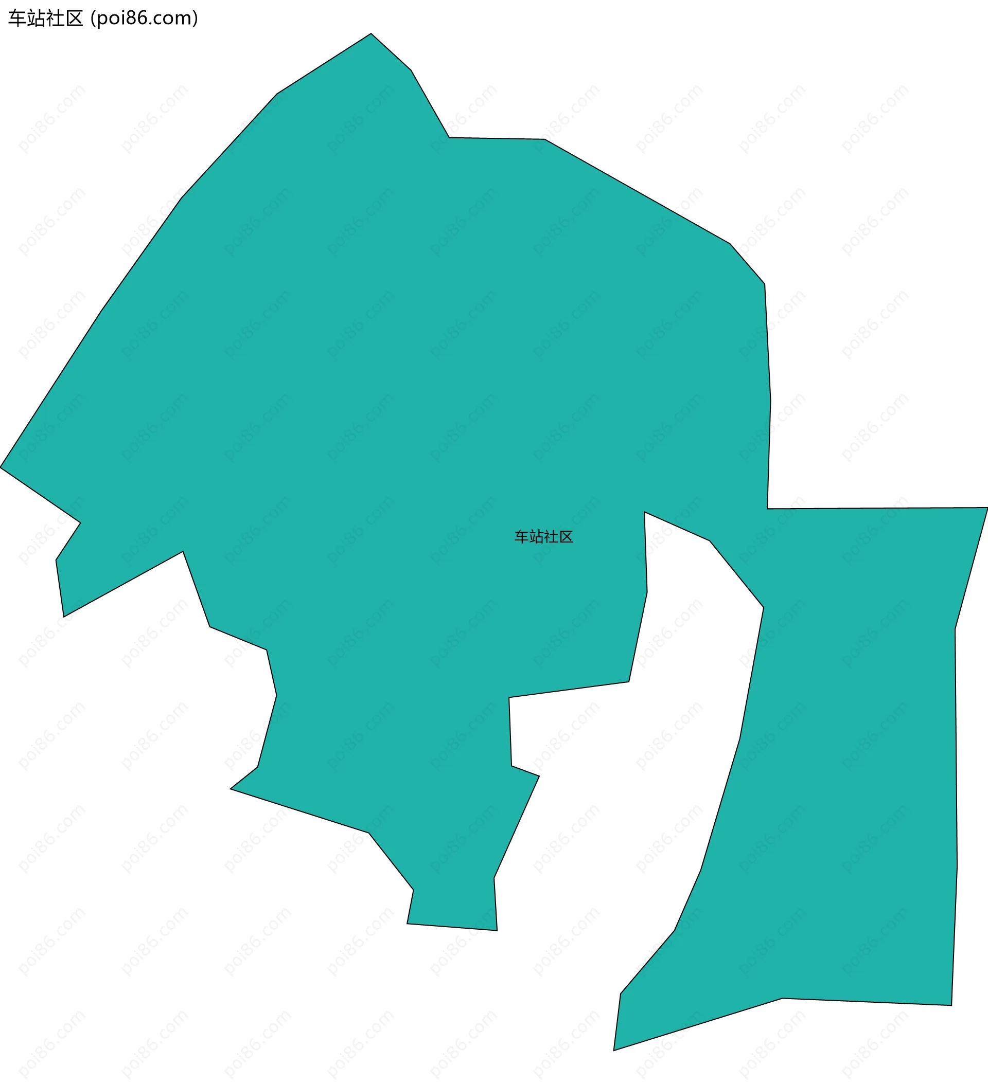 车站社区边界地图