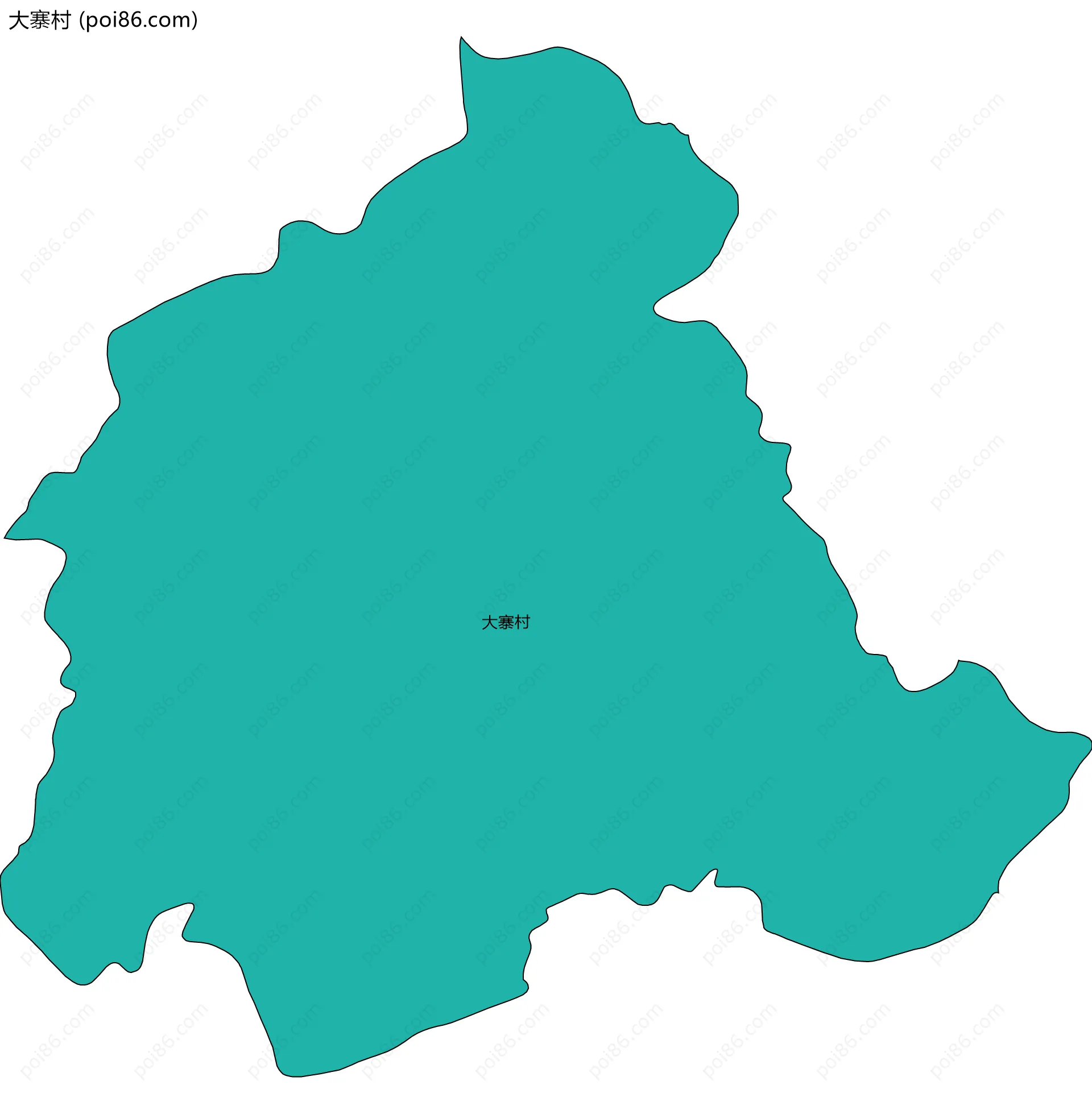 大寨村边界地图