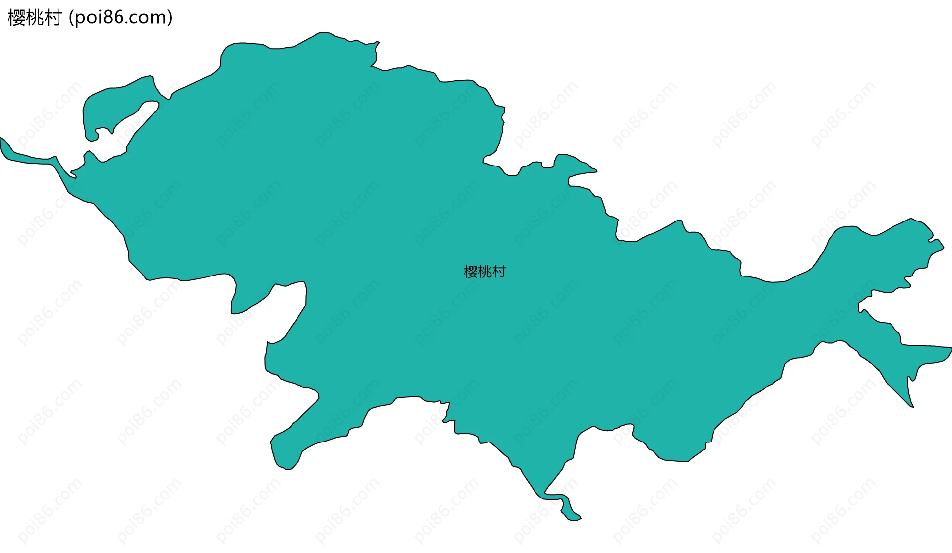 樱桃村边界地图