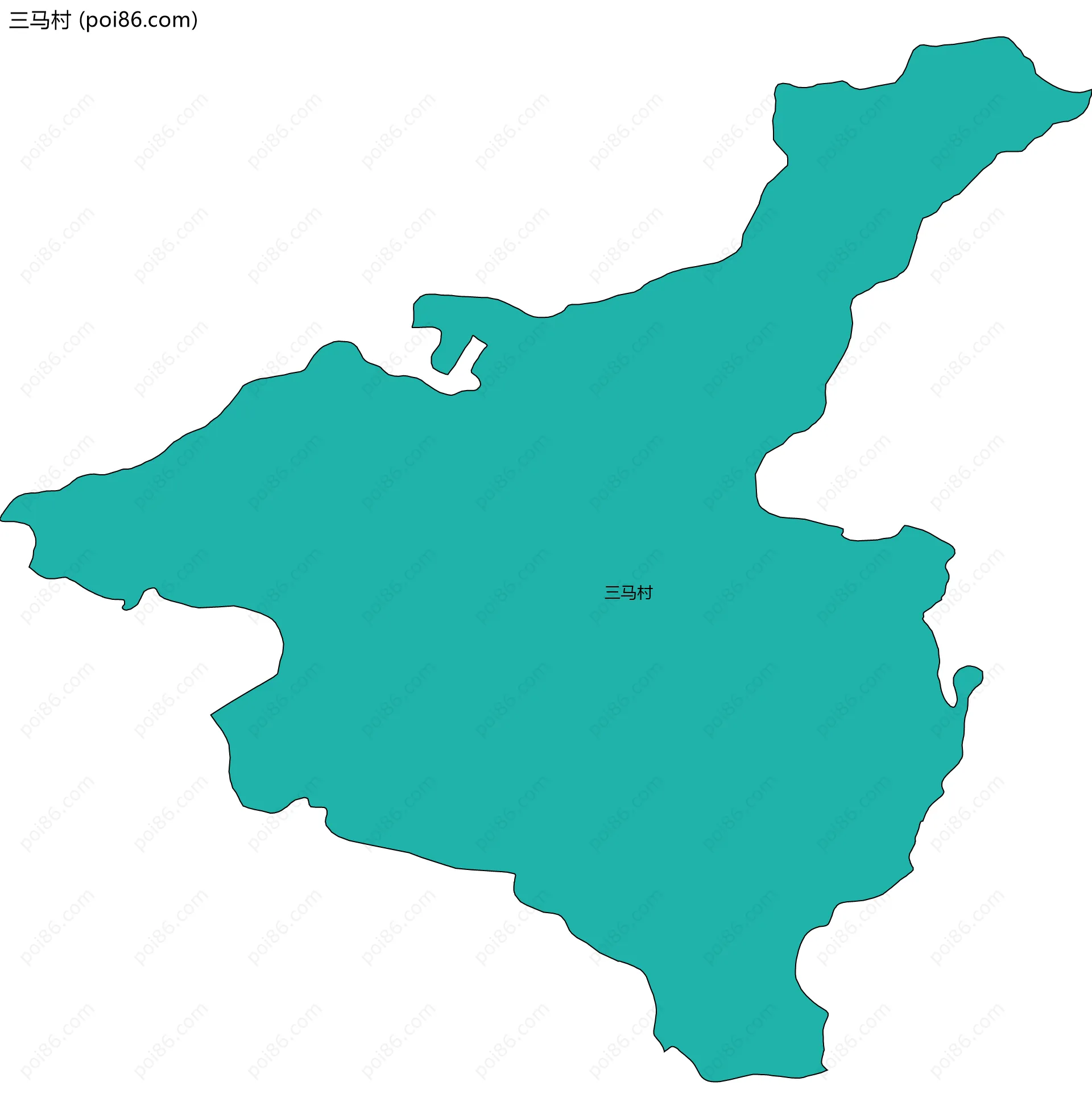 三马村边界地图