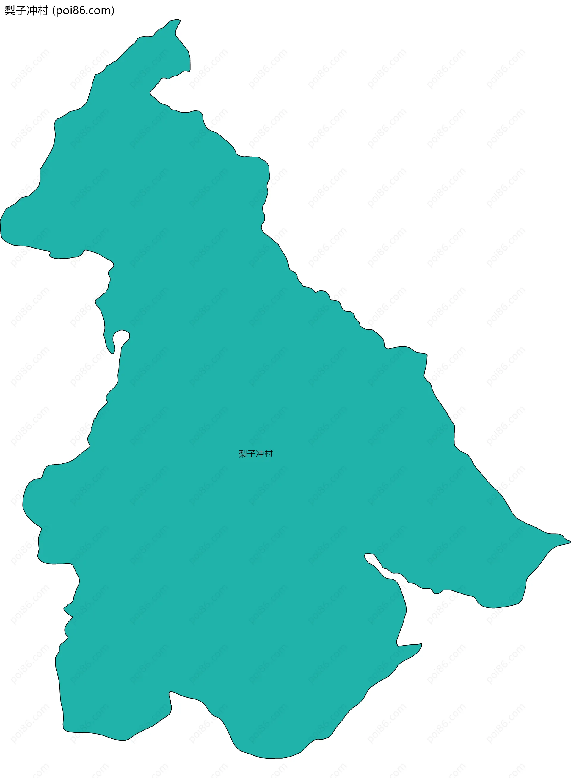 梨子冲村边界地图