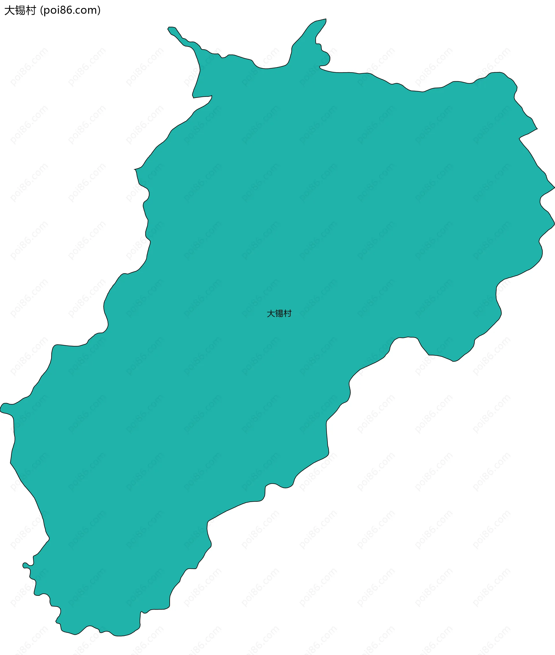 大锡村边界地图