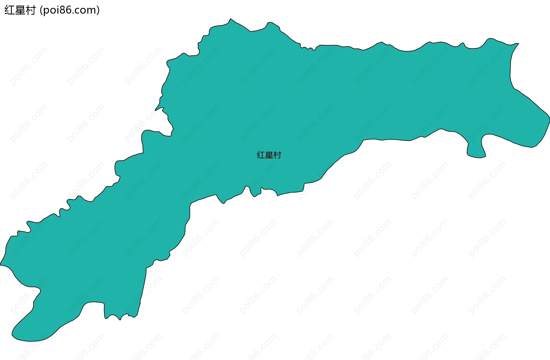红星村边界地图
