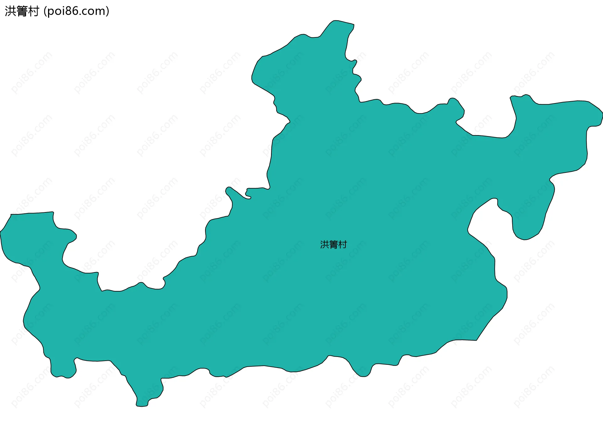 洪箐村边界地图