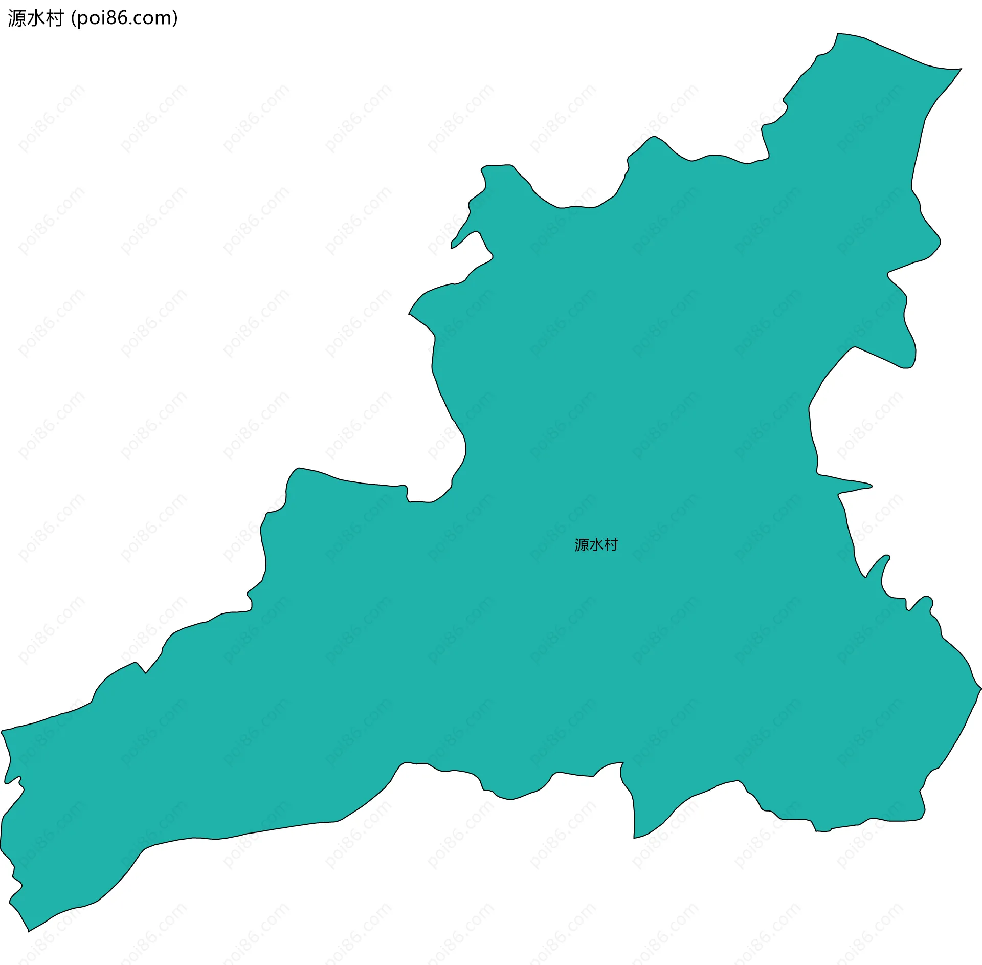源水村边界地图