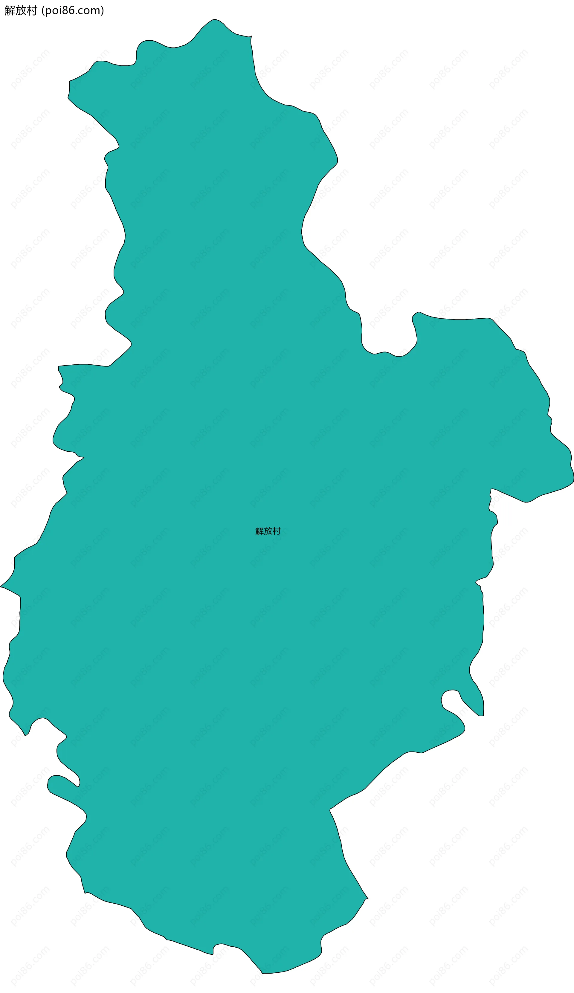 解放村边界地图