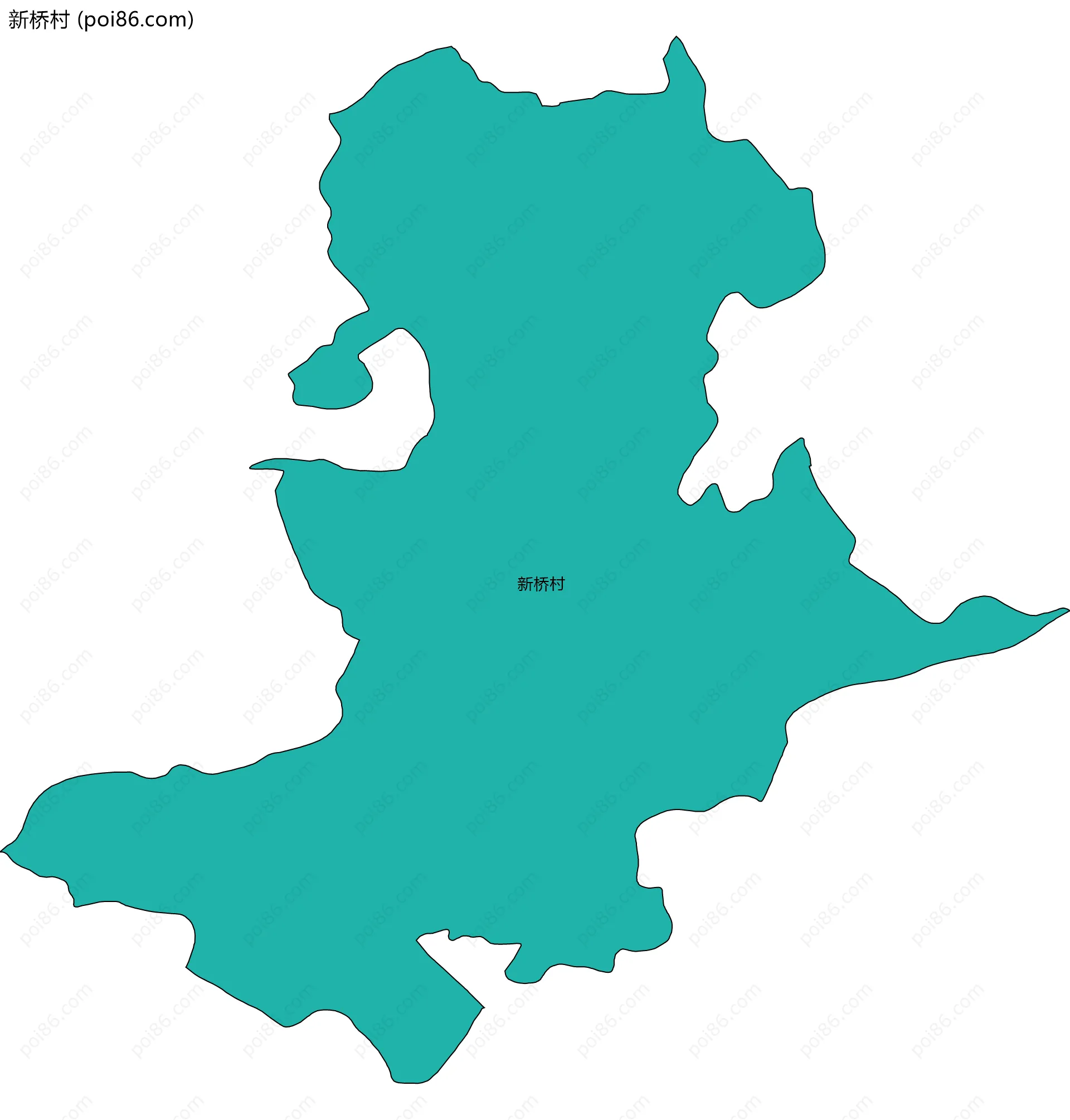 新桥村边界地图