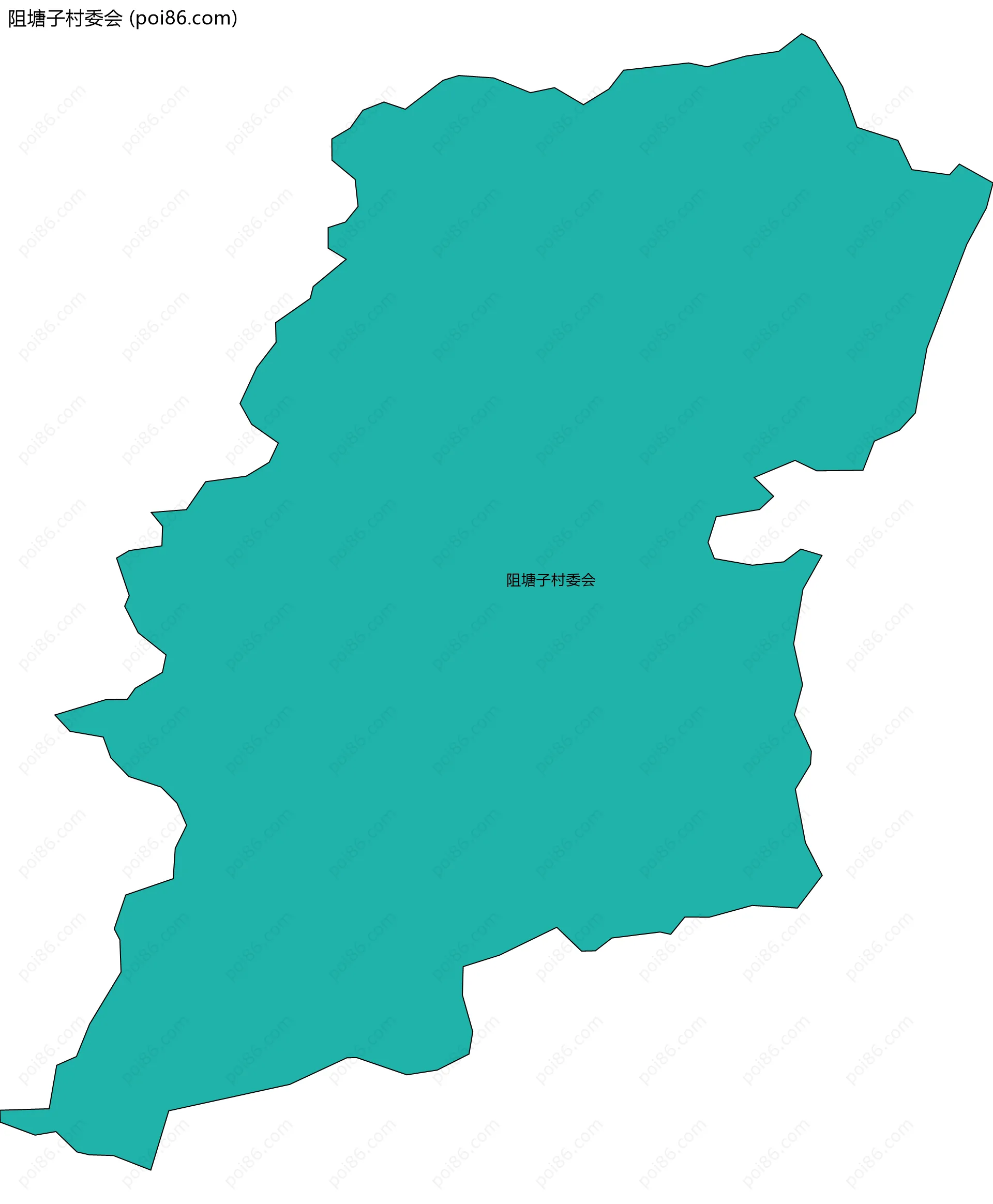 阻塘子村委会边界地图