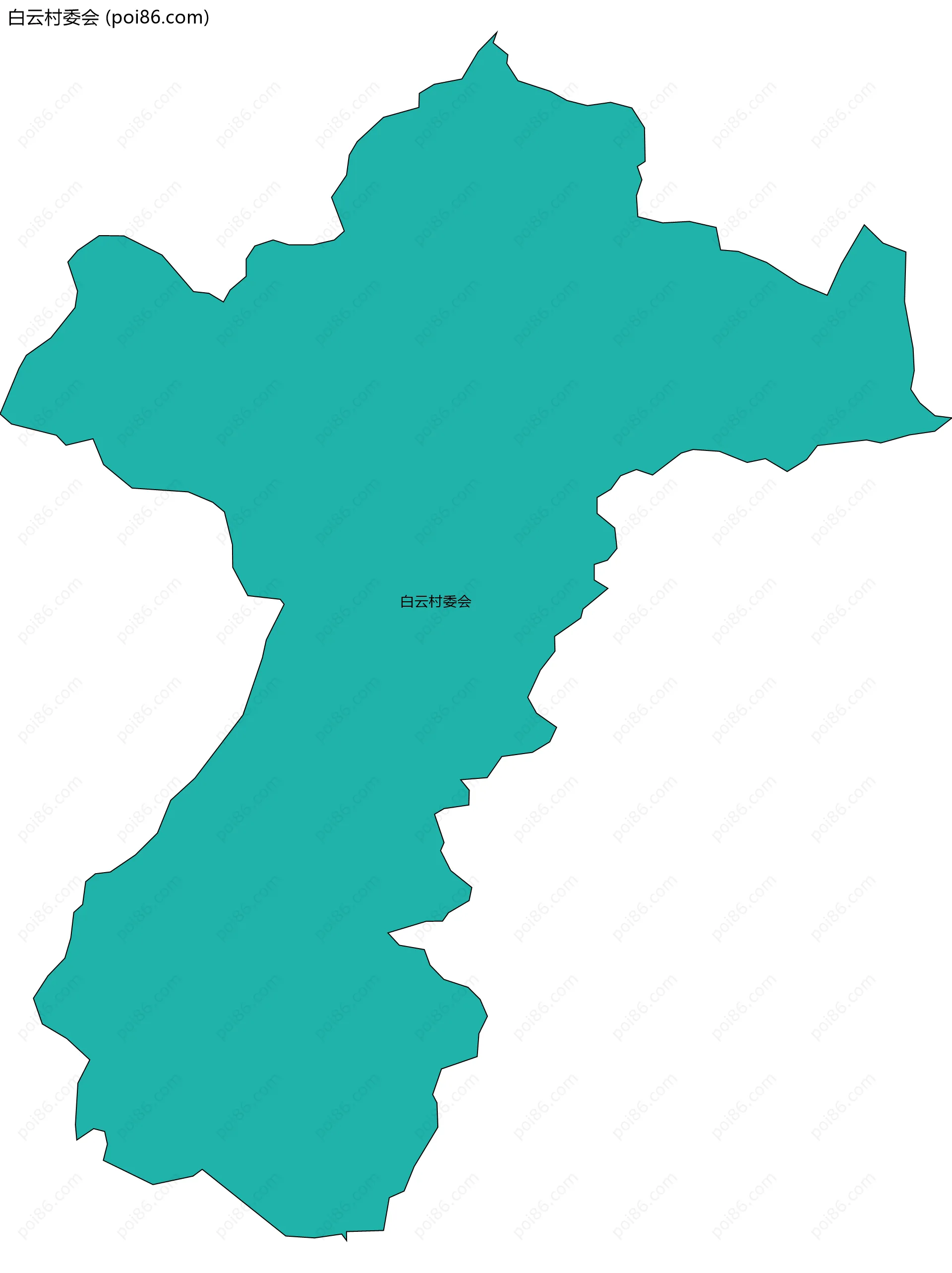 白云村委会边界地图