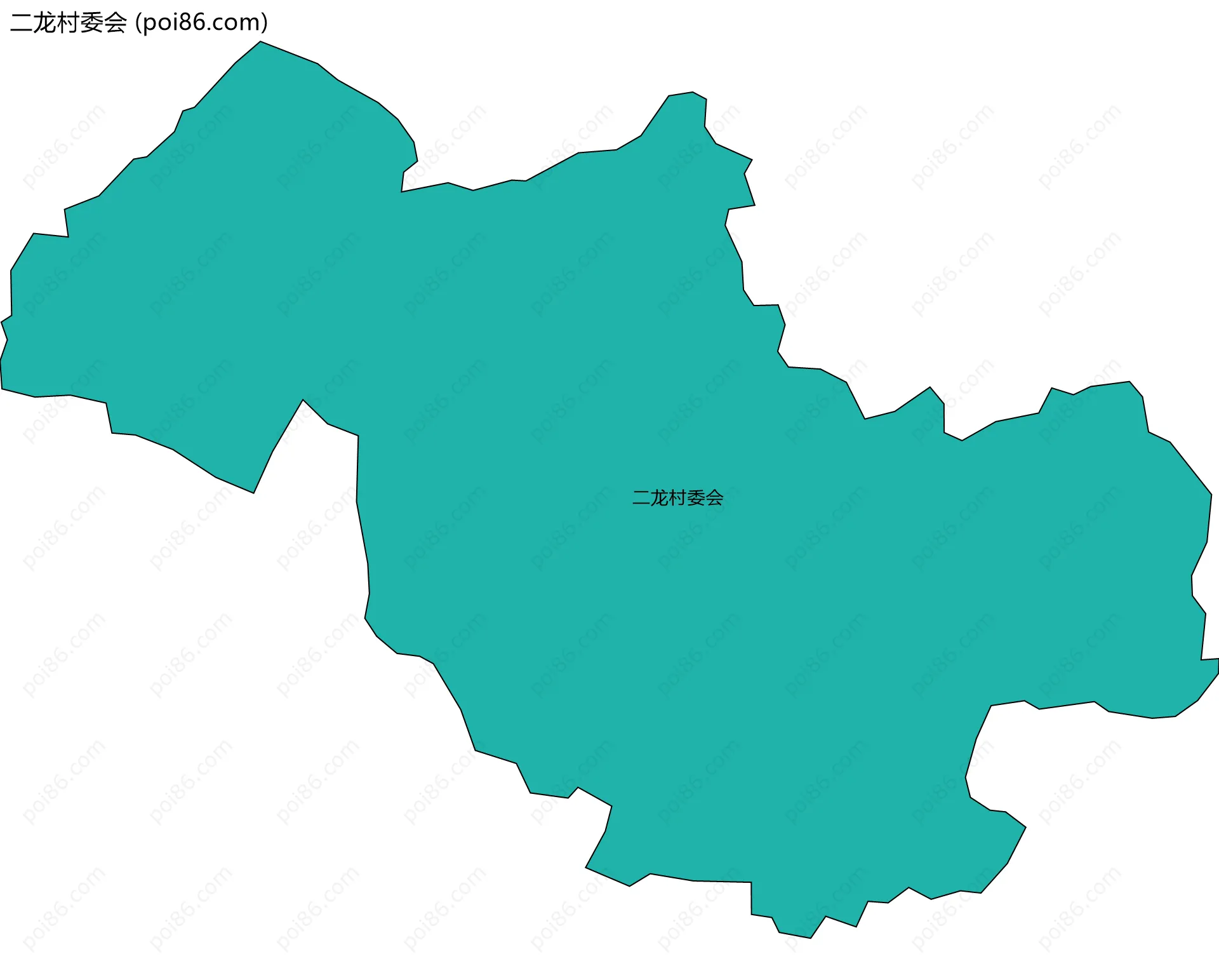 二龙村委会边界地图