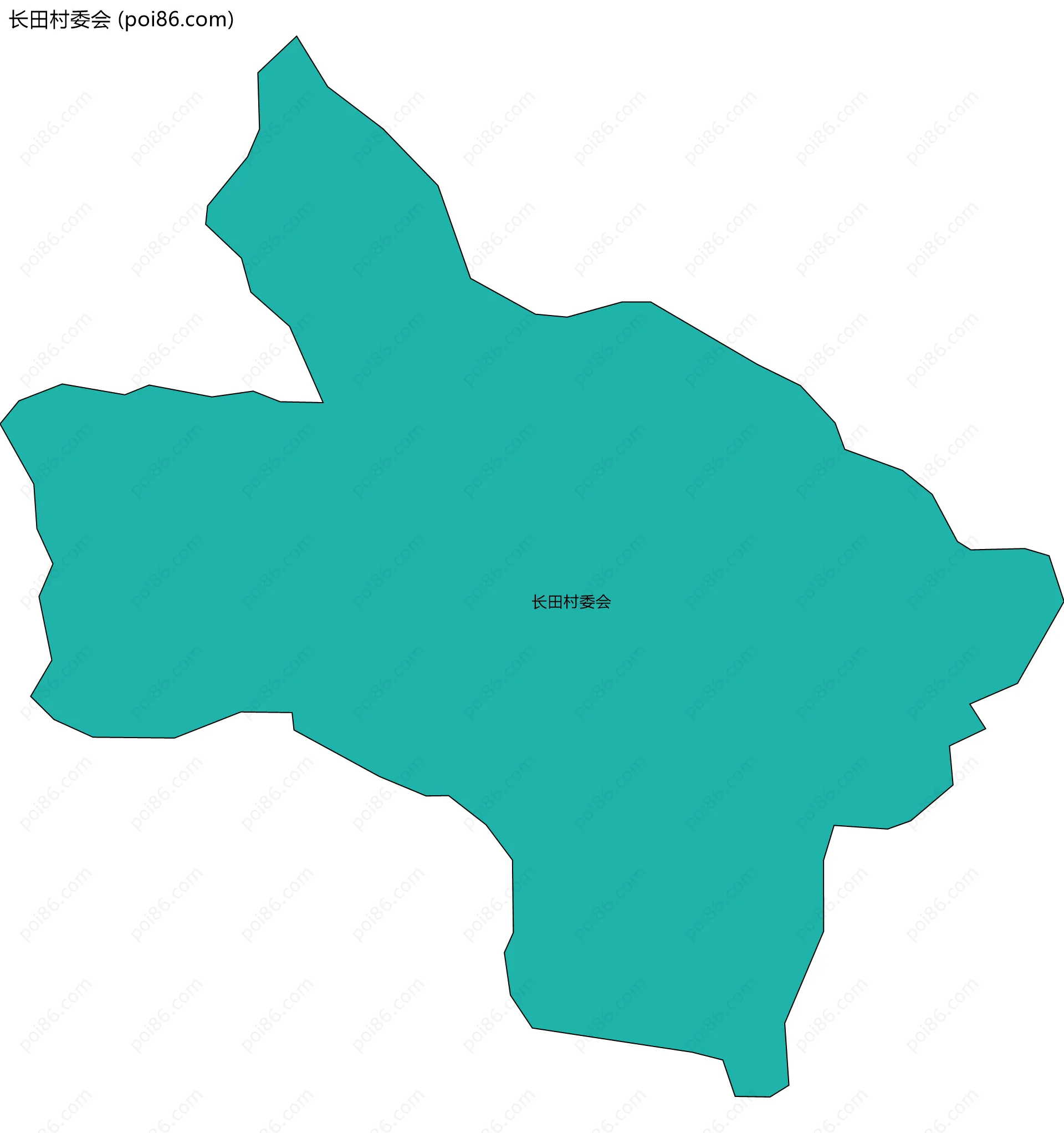 长田村委会边界地图