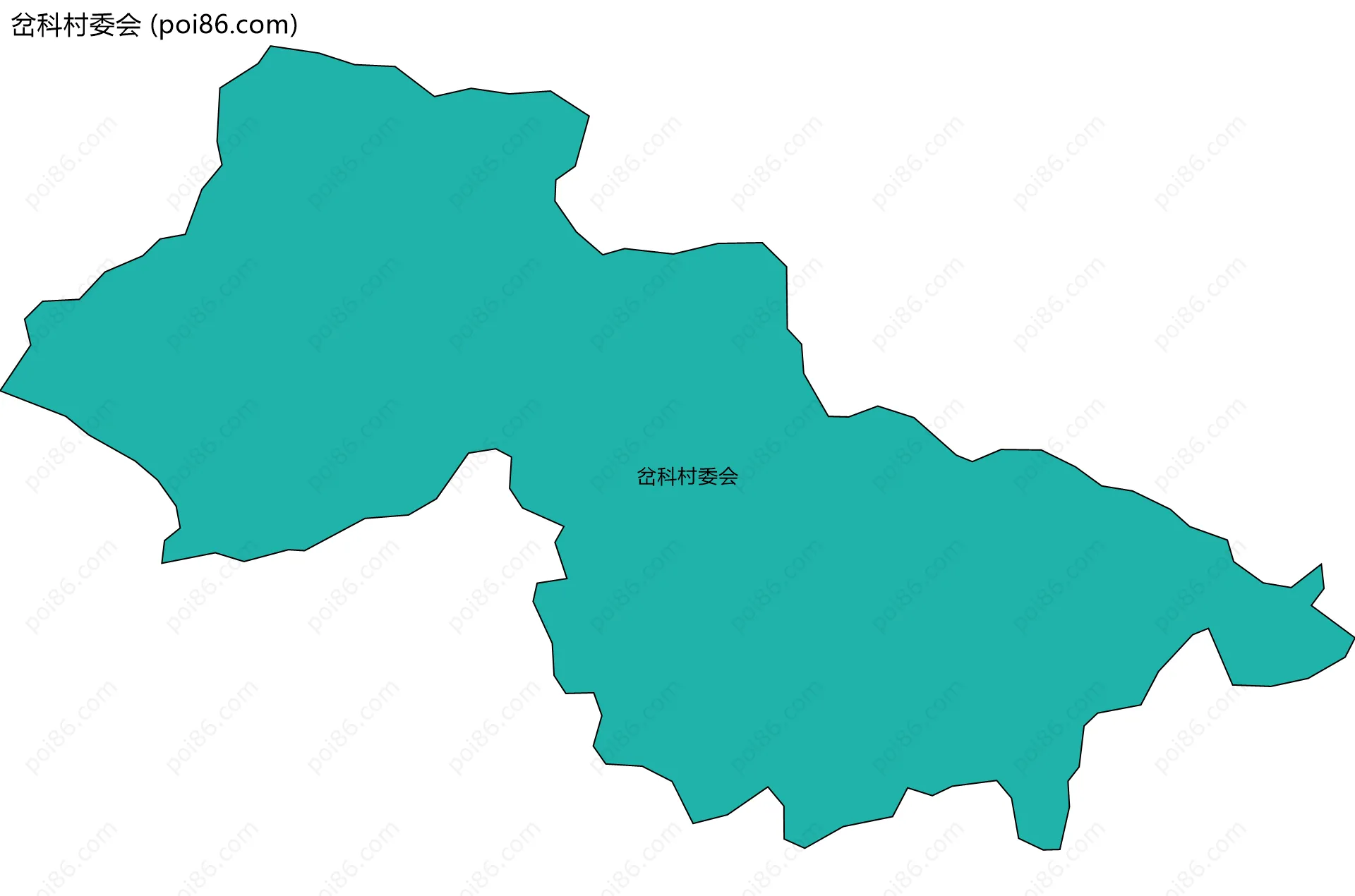 岔科村委会边界地图