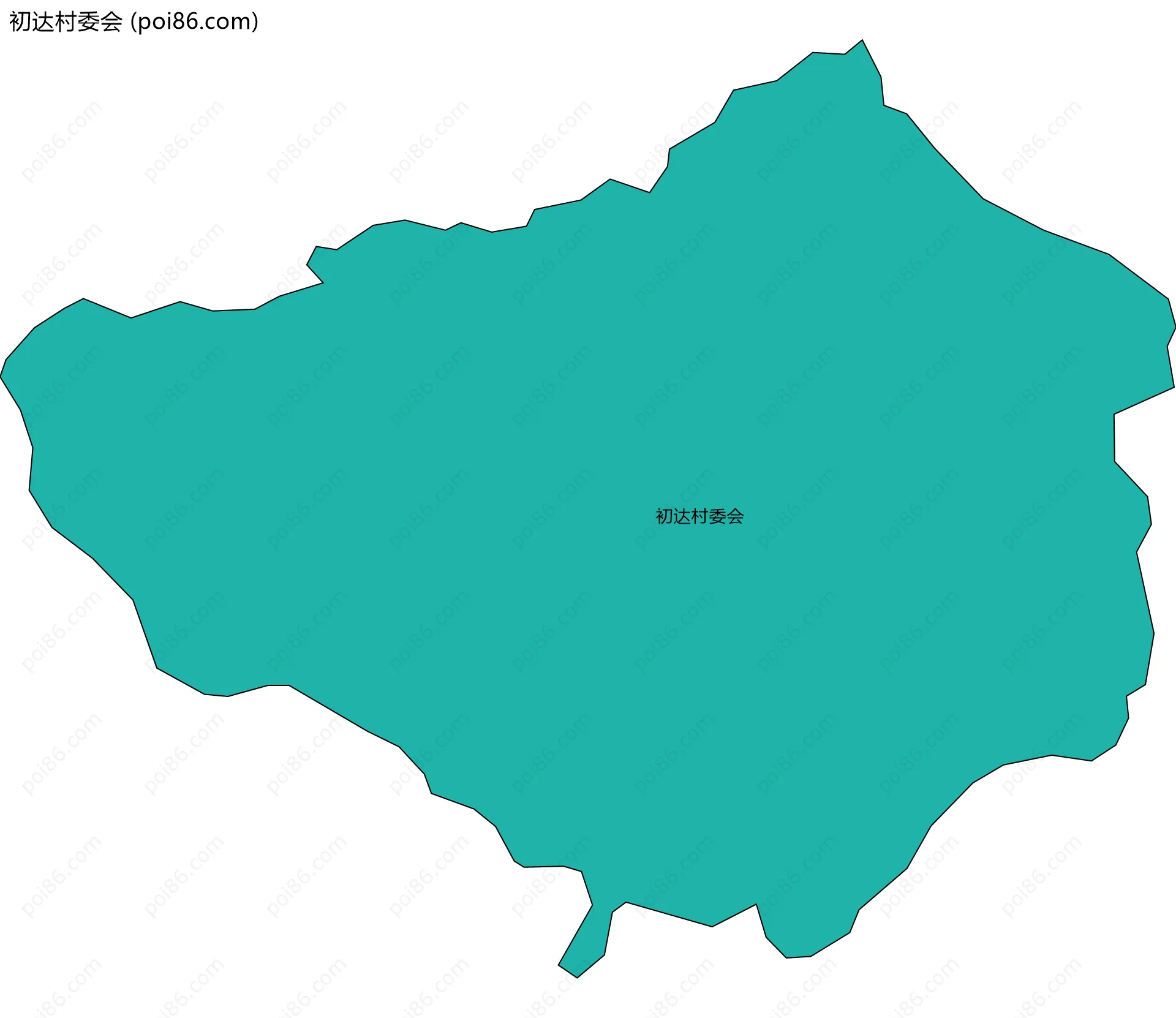 初达村委会边界地图