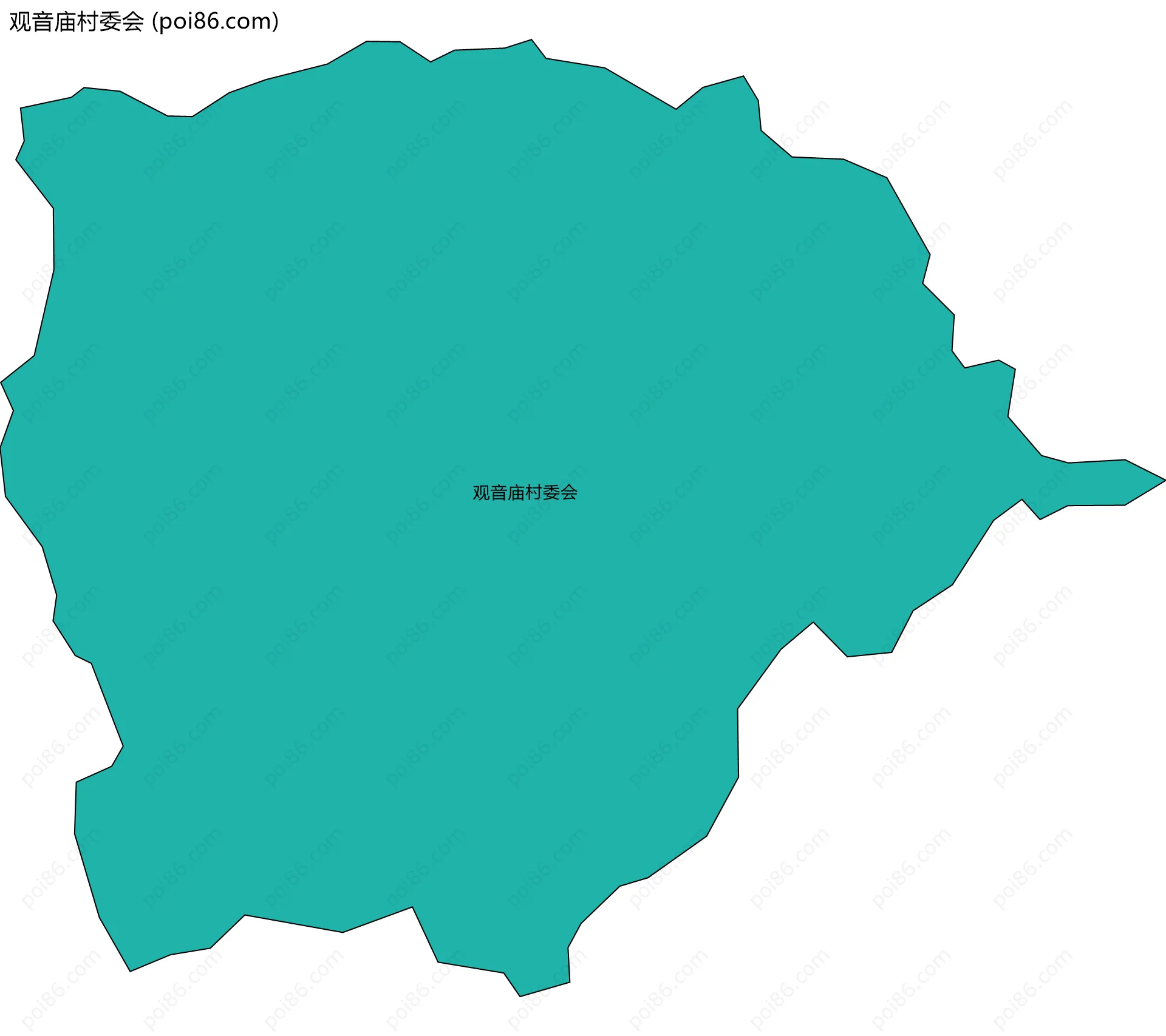 观音庙村委会边界地图