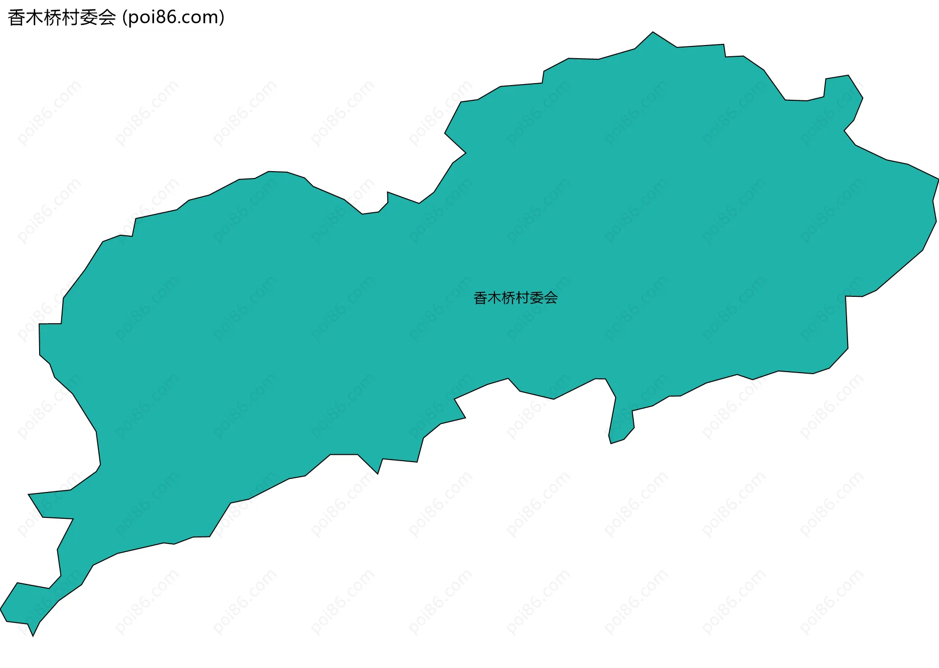 香木桥村委会边界地图