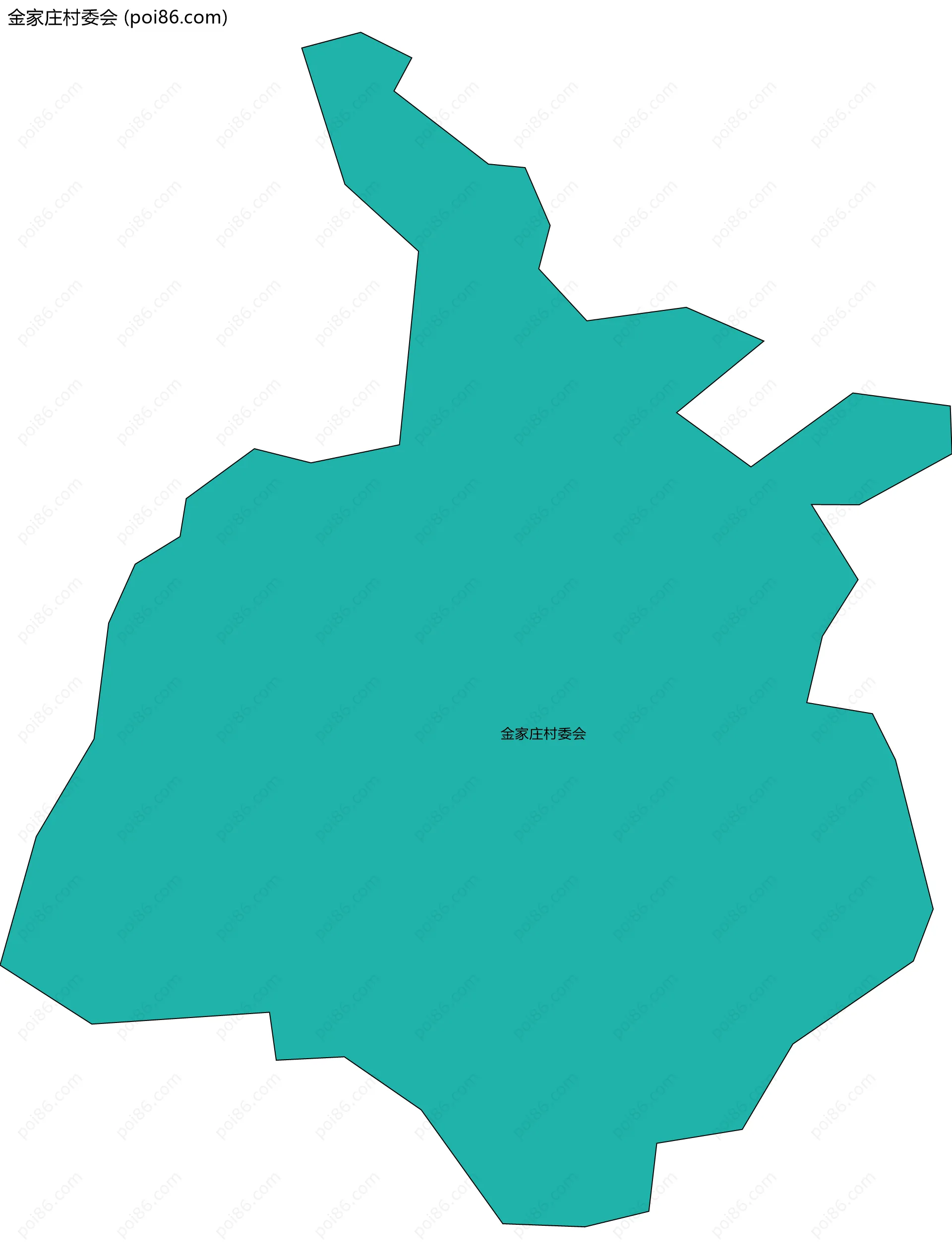 金家庄村委会边界地图