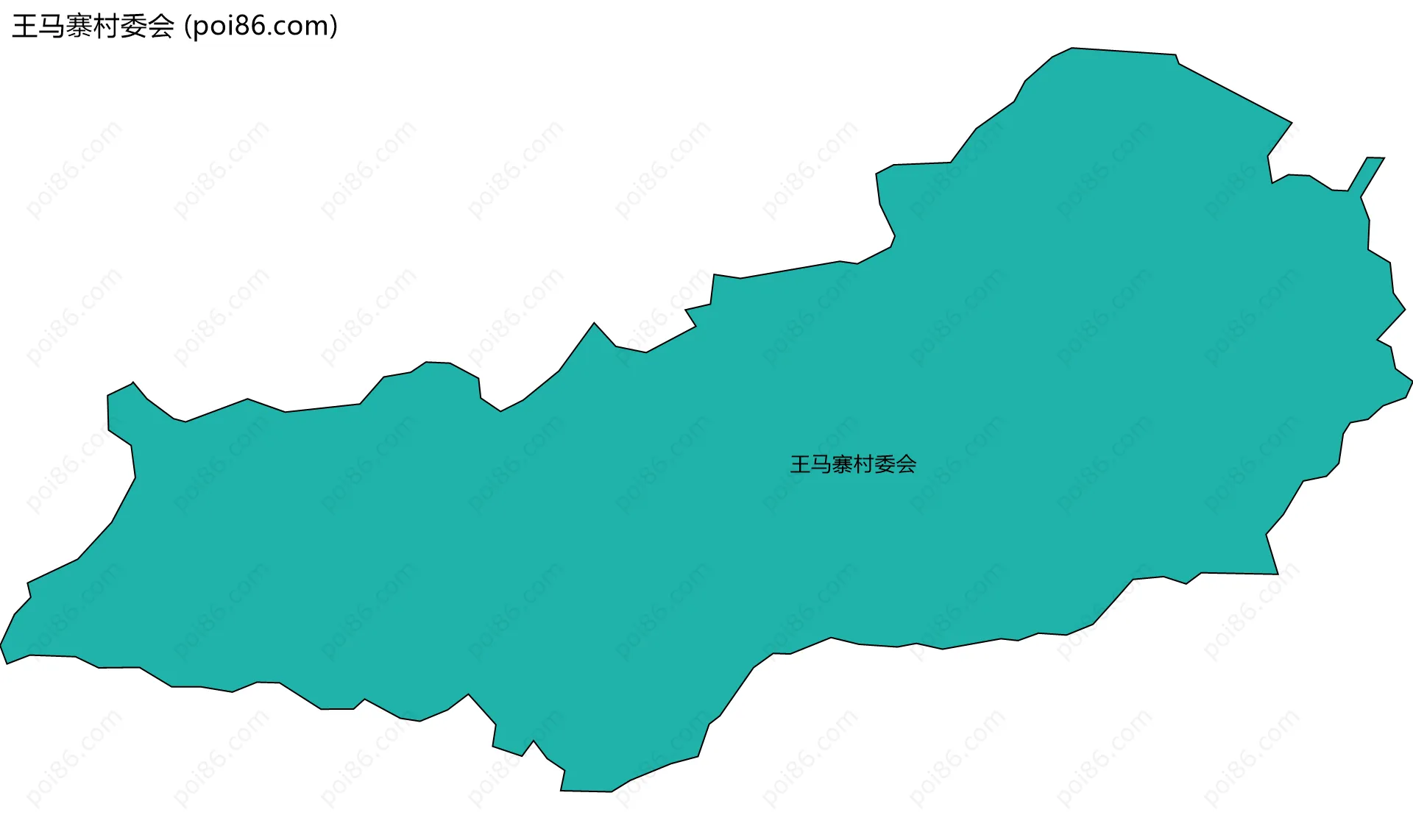王马寨村委会边界地图