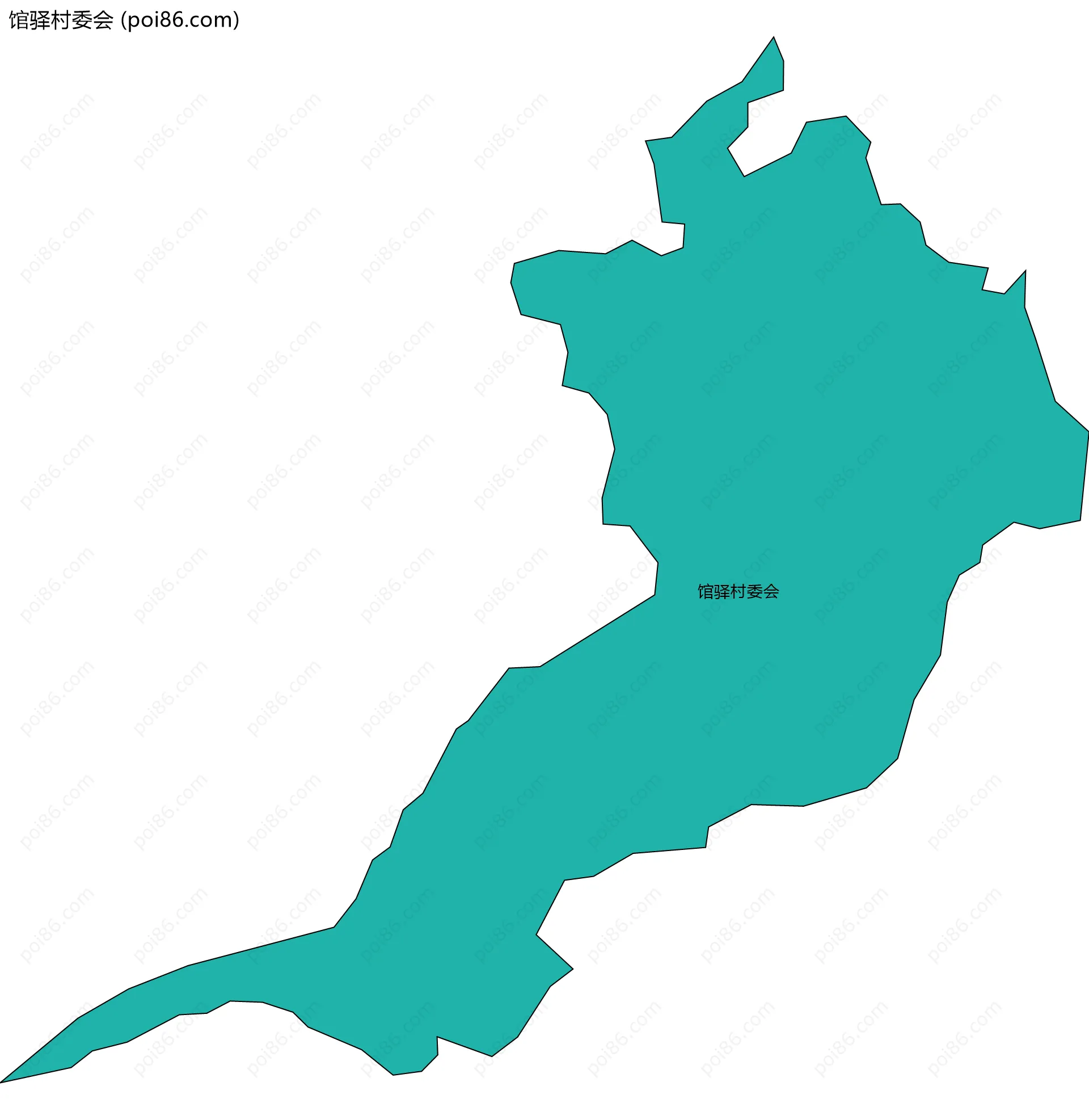 馆驿村委会边界地图